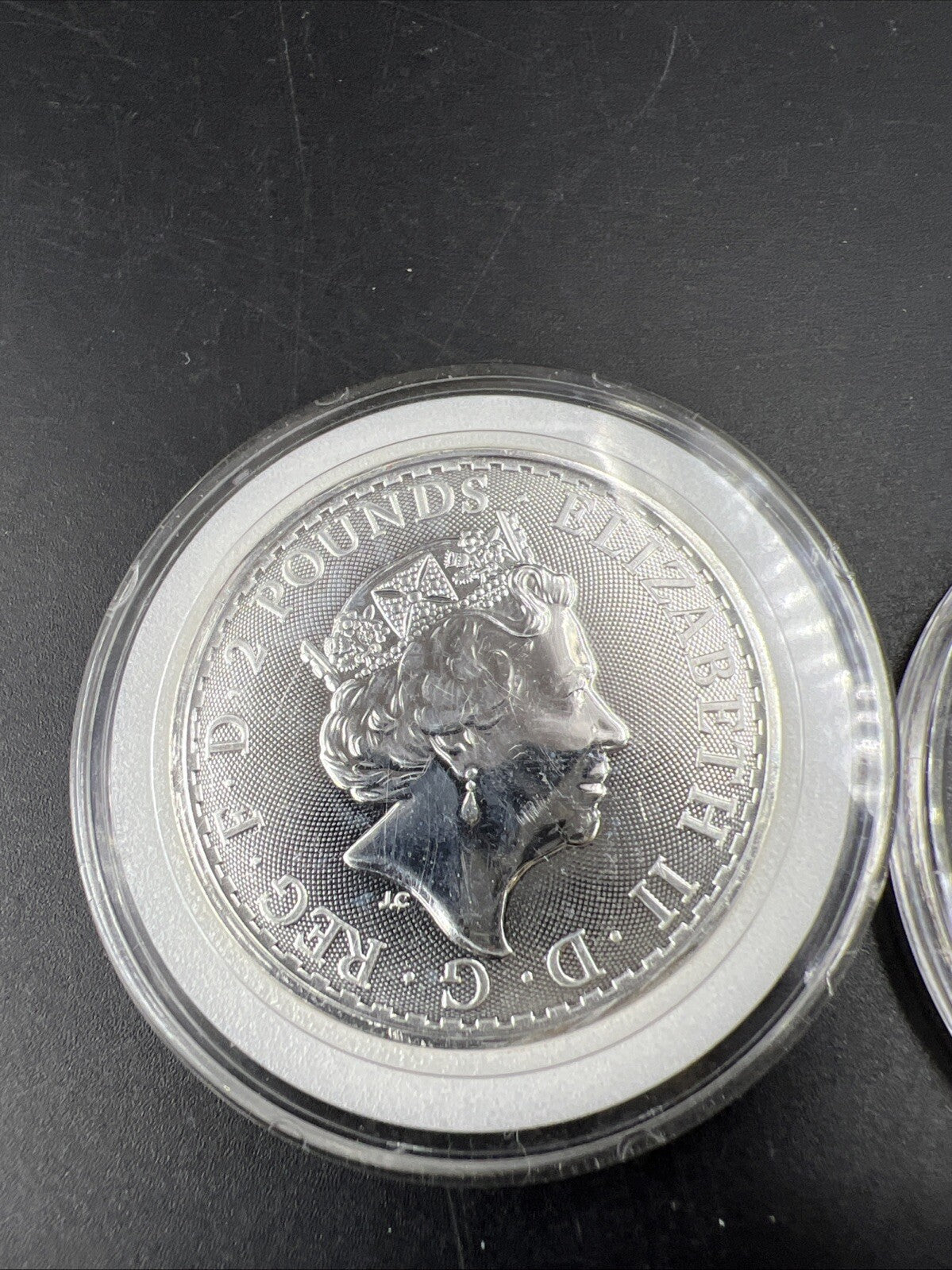 2 Coin Set King Charles Queen Elizabeth 2023 1 Oz Silver Britannia Coins CH UNC