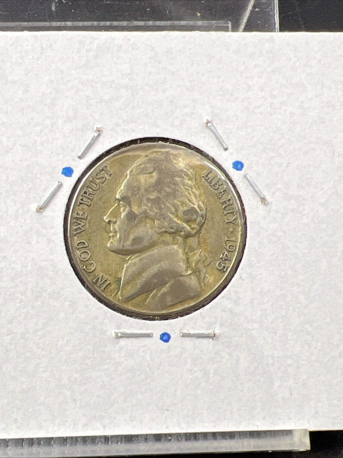 1945 D D/D RPM WWII 35% Silver Jefferson Nickel Coin with Variety Circulated