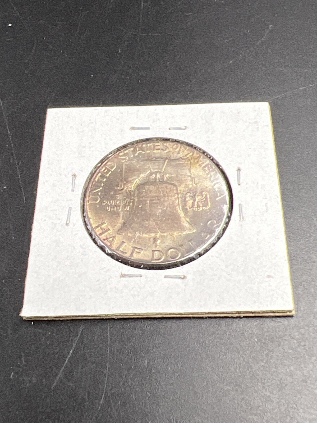 1955 P Franklin Half Dollar Silver Coin BU UNC Neat Toning Toner #0