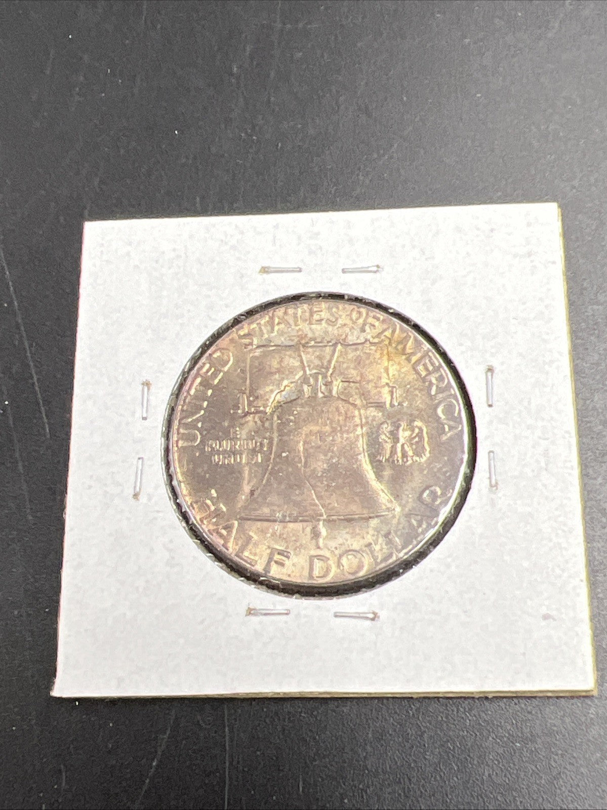1955 P Franklin Half Dollar Silver Coin BU UNC Neat Toning Toner #0