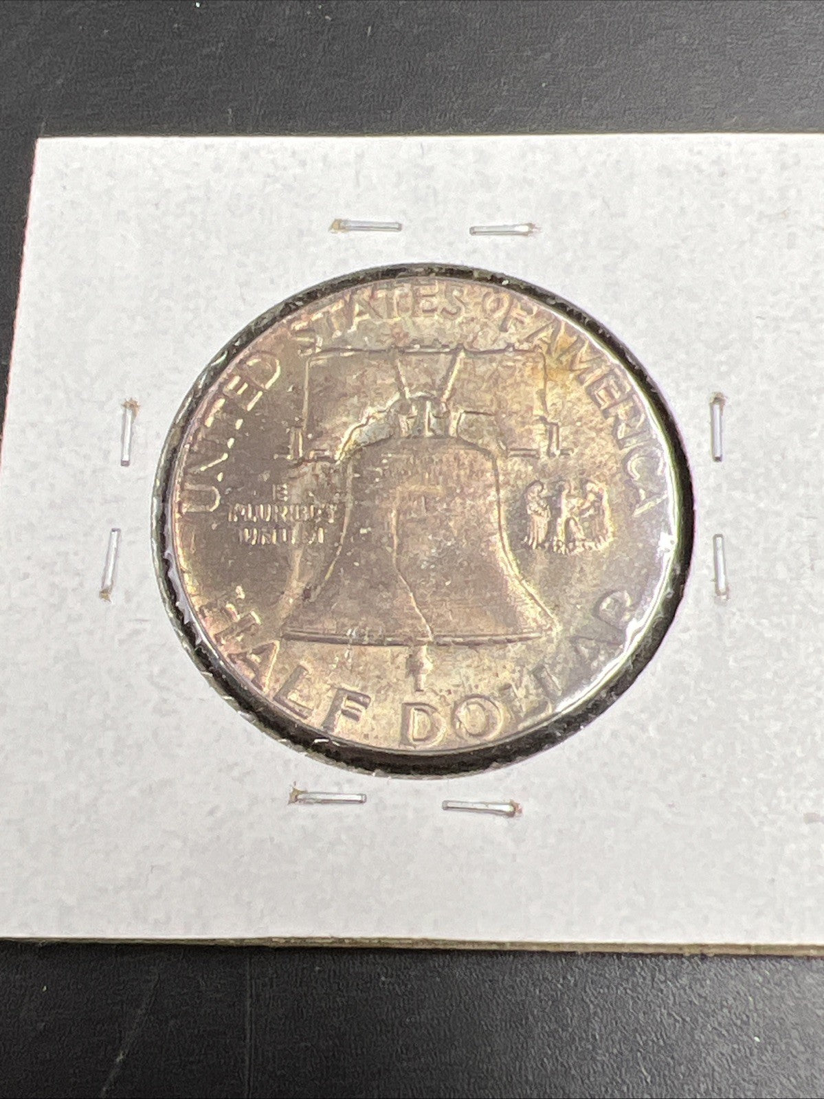 1955 P Franklin Half Dollar Silver Coin BU UNC Neat Toning Toner #0