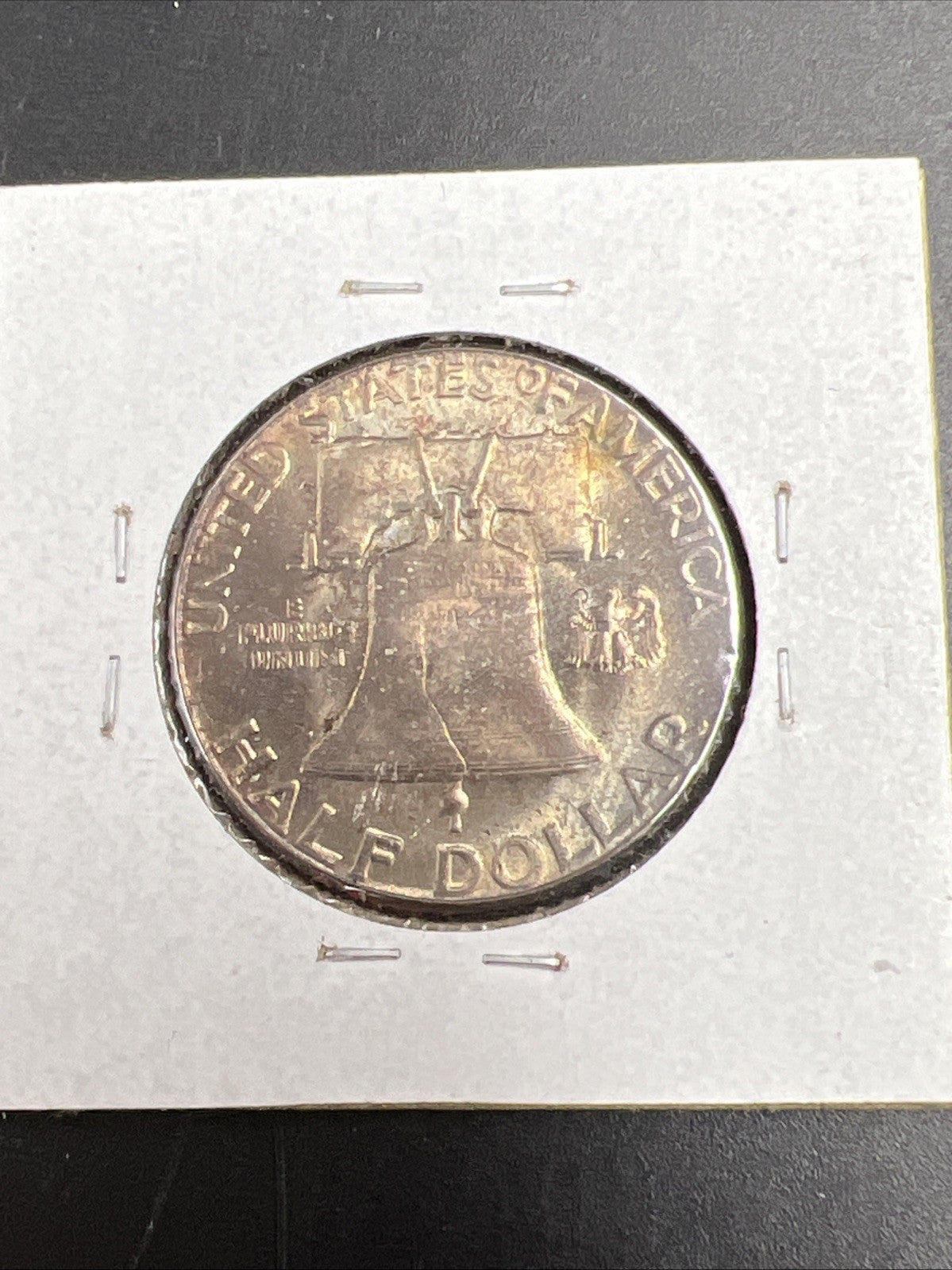 1955 P Franklin Half Dollar Silver Coin BU UNC Neat Toning Toner #0