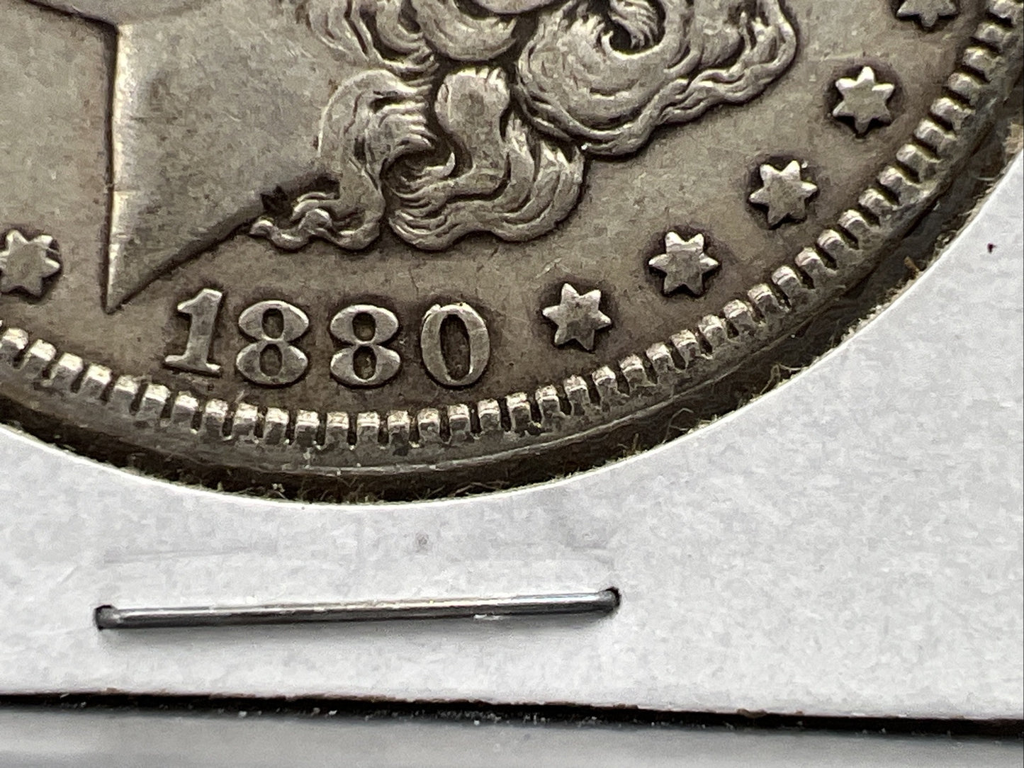 1880 $1 Morgan Silver Dollar Coin VAM 3 Doubled 80 EF XF Extra Fine Circ