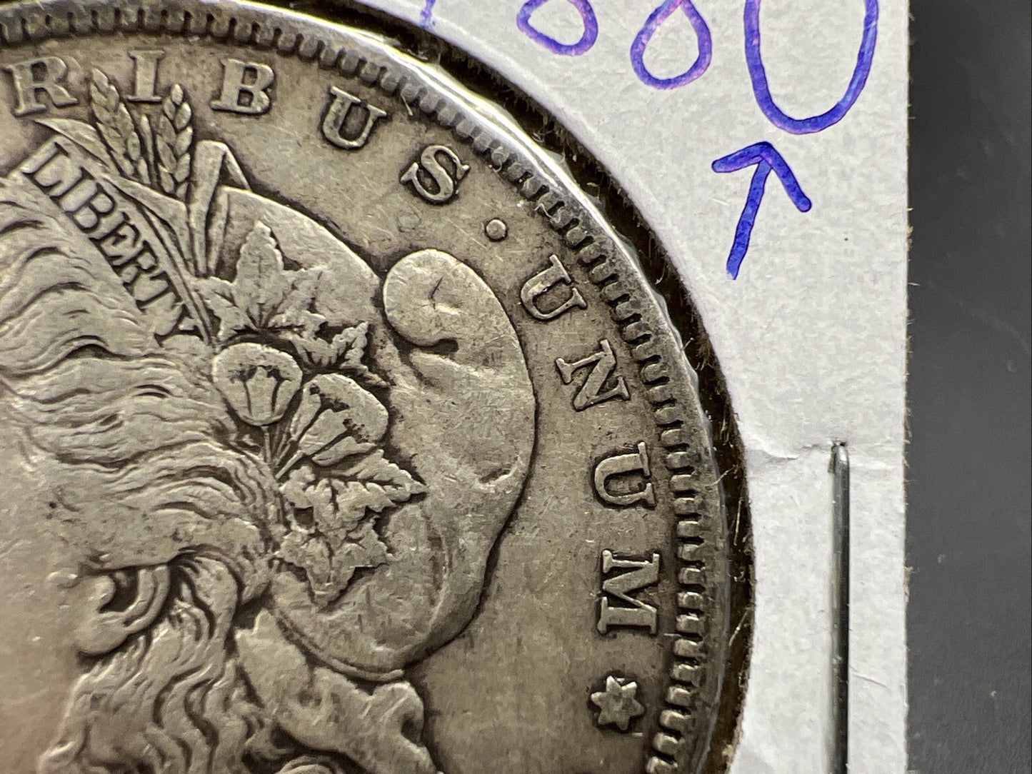 1880 $1 Morgan Silver Dollar Coin VAM 3 Doubled 80 EF XF Extra Fine Circ