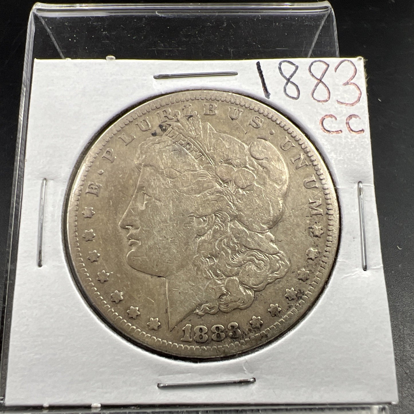 1883 CC Morgan Silver Eagle Dollar Coin VF Very Fine Details Circulated