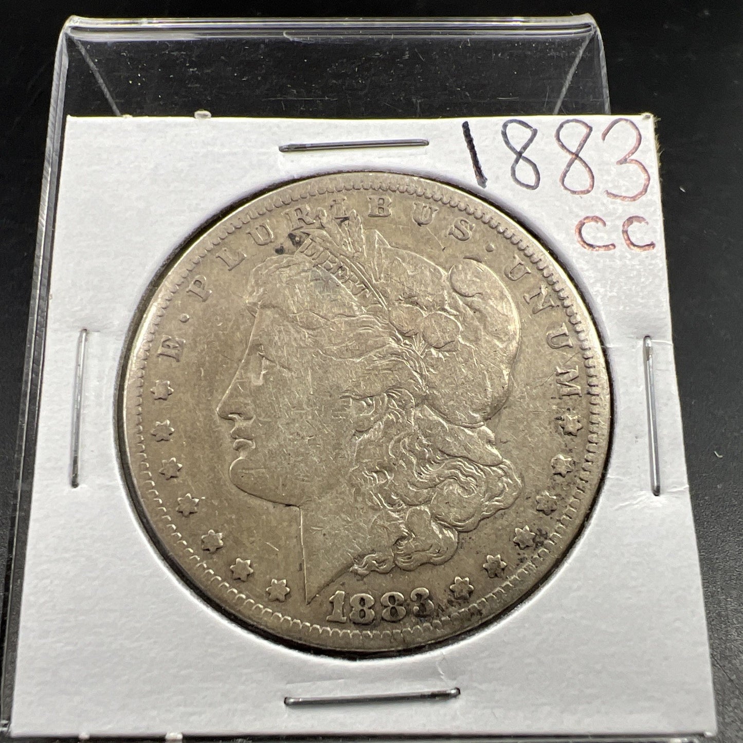 1883 CC Morgan Silver Eagle Dollar Coin VF Very Fine Details Circulated