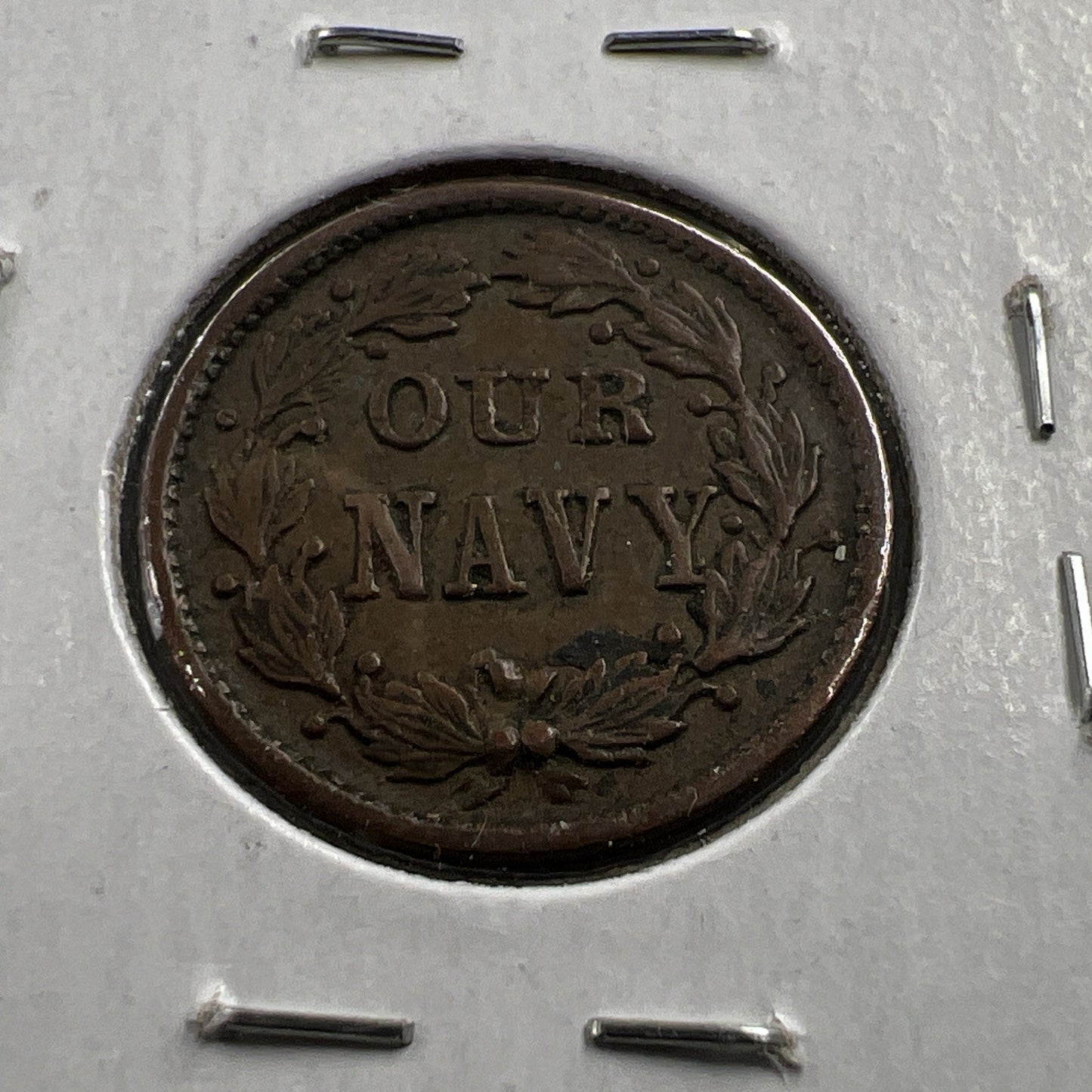 1864 Civil War Token Our Navy - Monitor - Choice VF Very Fine