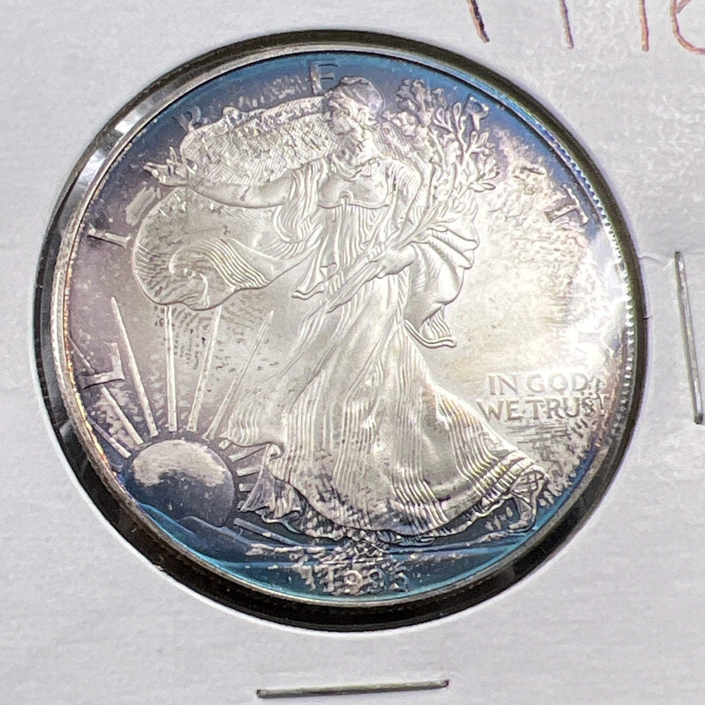1996 1 OZ American Silver Eagle GEM BU Uncirculated .999 Nice Toning Toner ASE