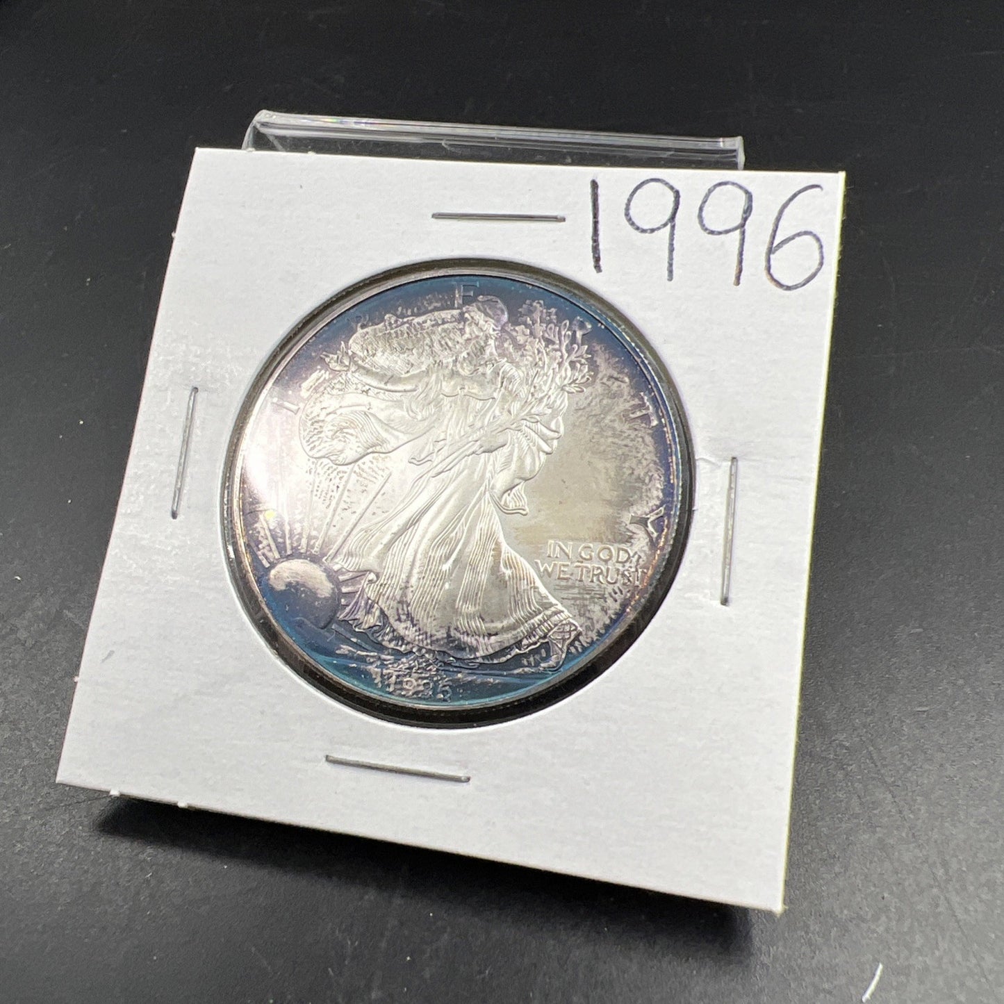1996 1 OZ American Silver Eagle GEM BU Uncirculated .999 Nice Toning Toner ASE