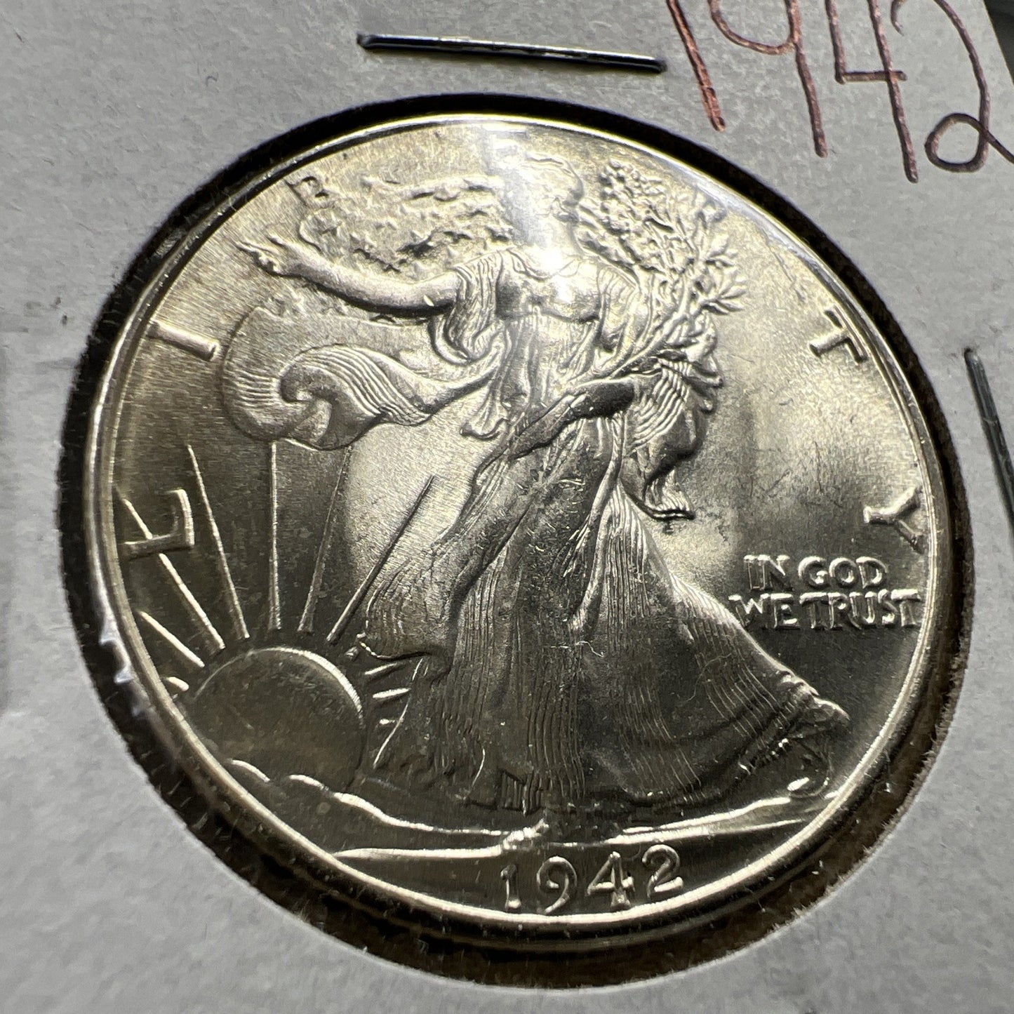1942 P 50C Walking Liberty Half Dollar BU UNC Uncirculated