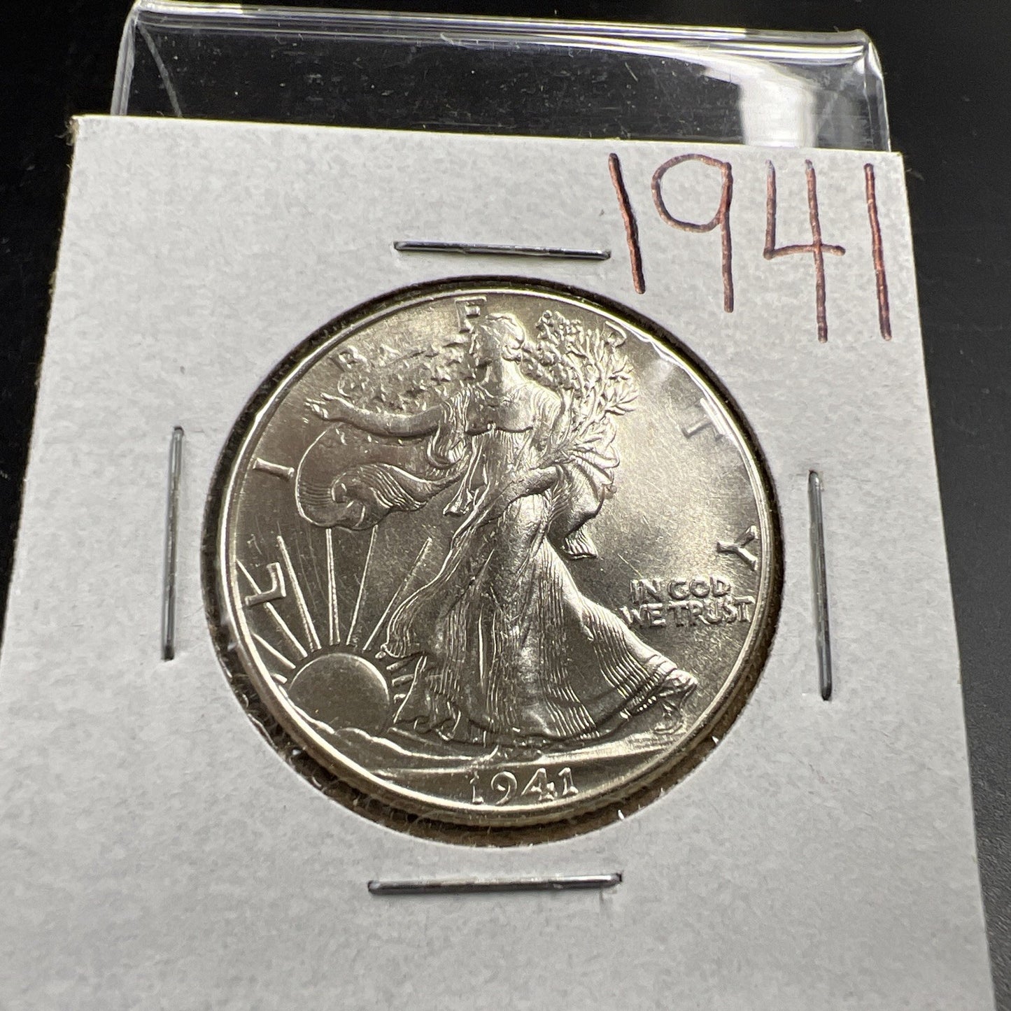 1941 P 50c Walking Liberty Silver Half Dollar UNC Details #B