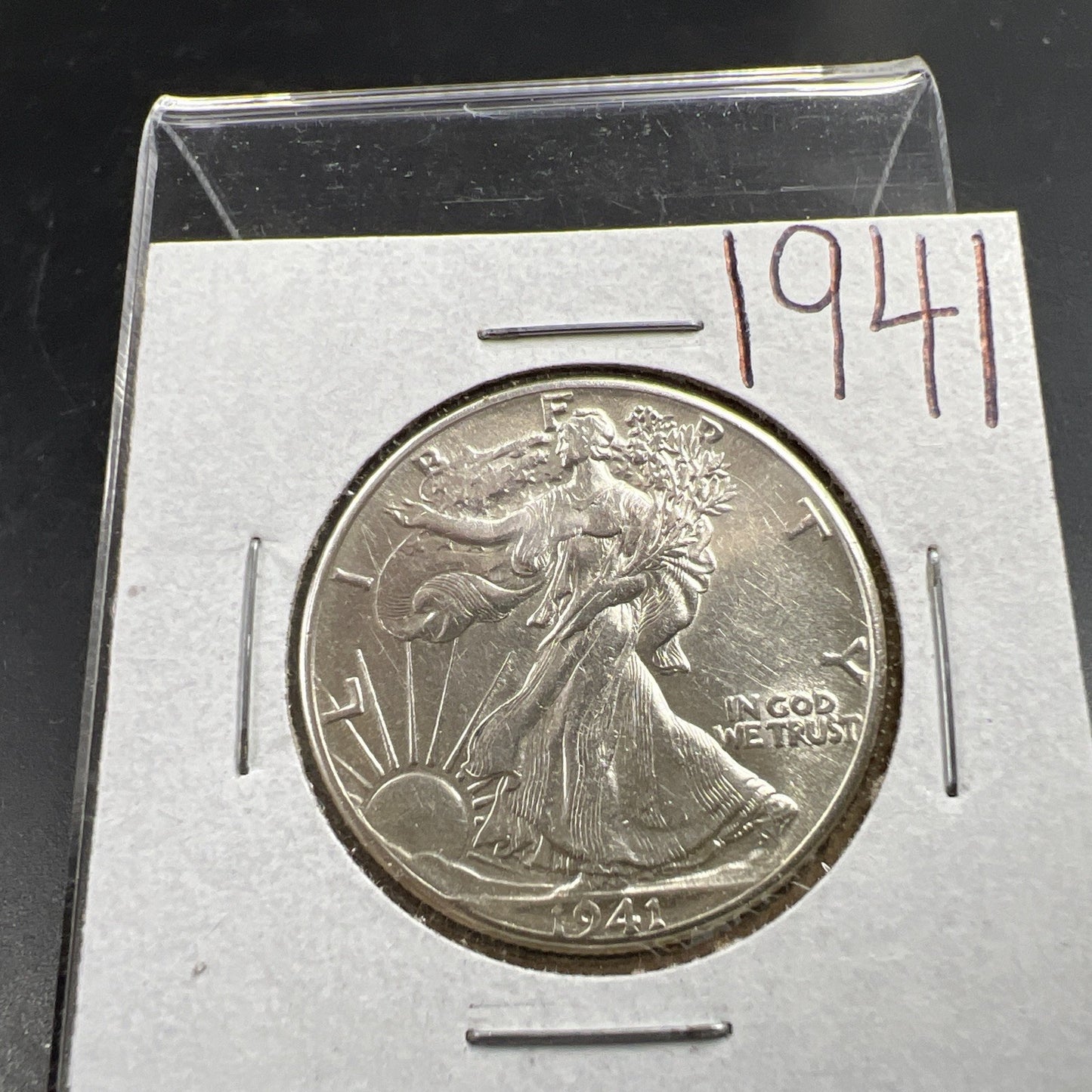 1941 P 50c Walking Liberty Silver Half Dollar UNC Details