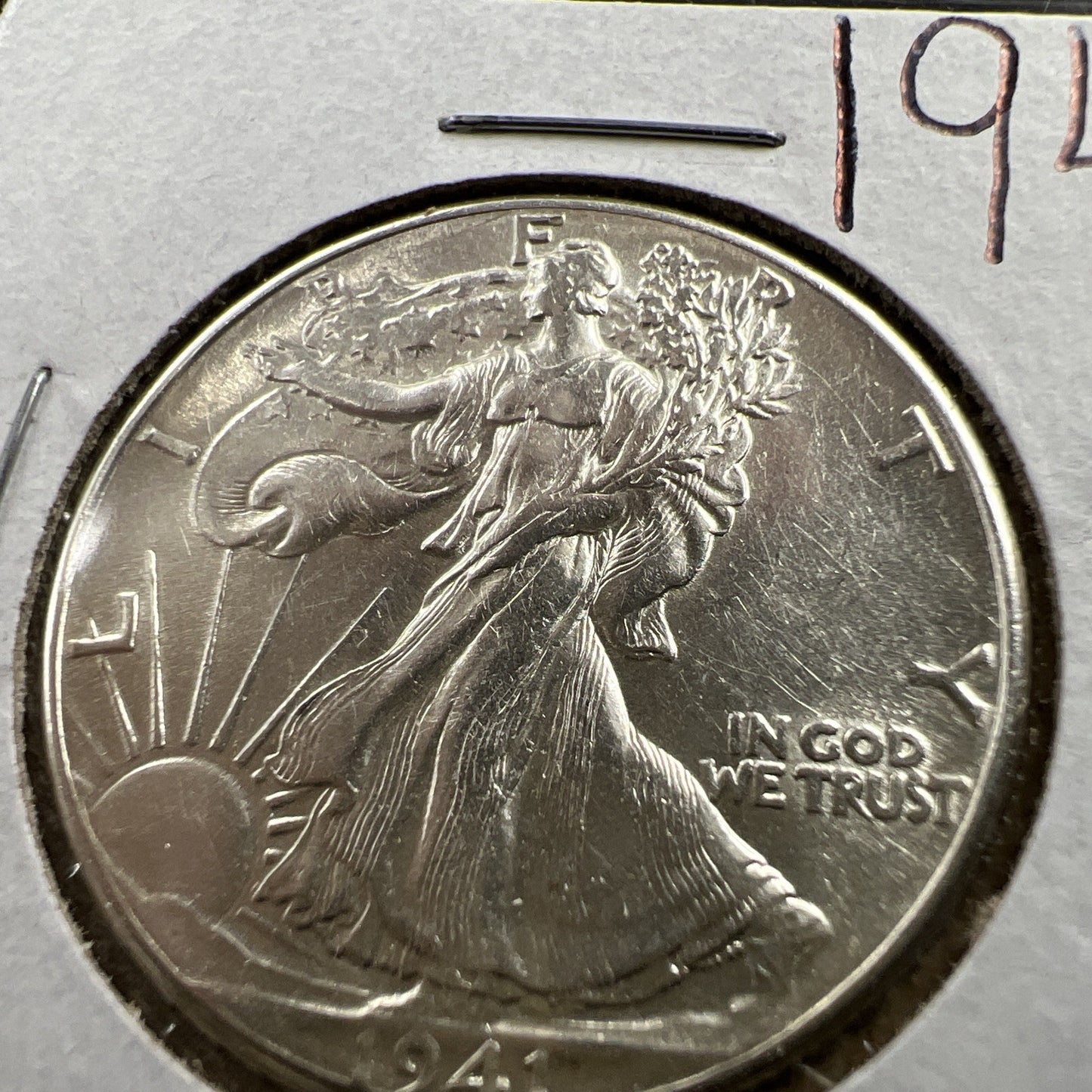 1941 P 50c Walking Liberty Silver Half Dollar UNC Details