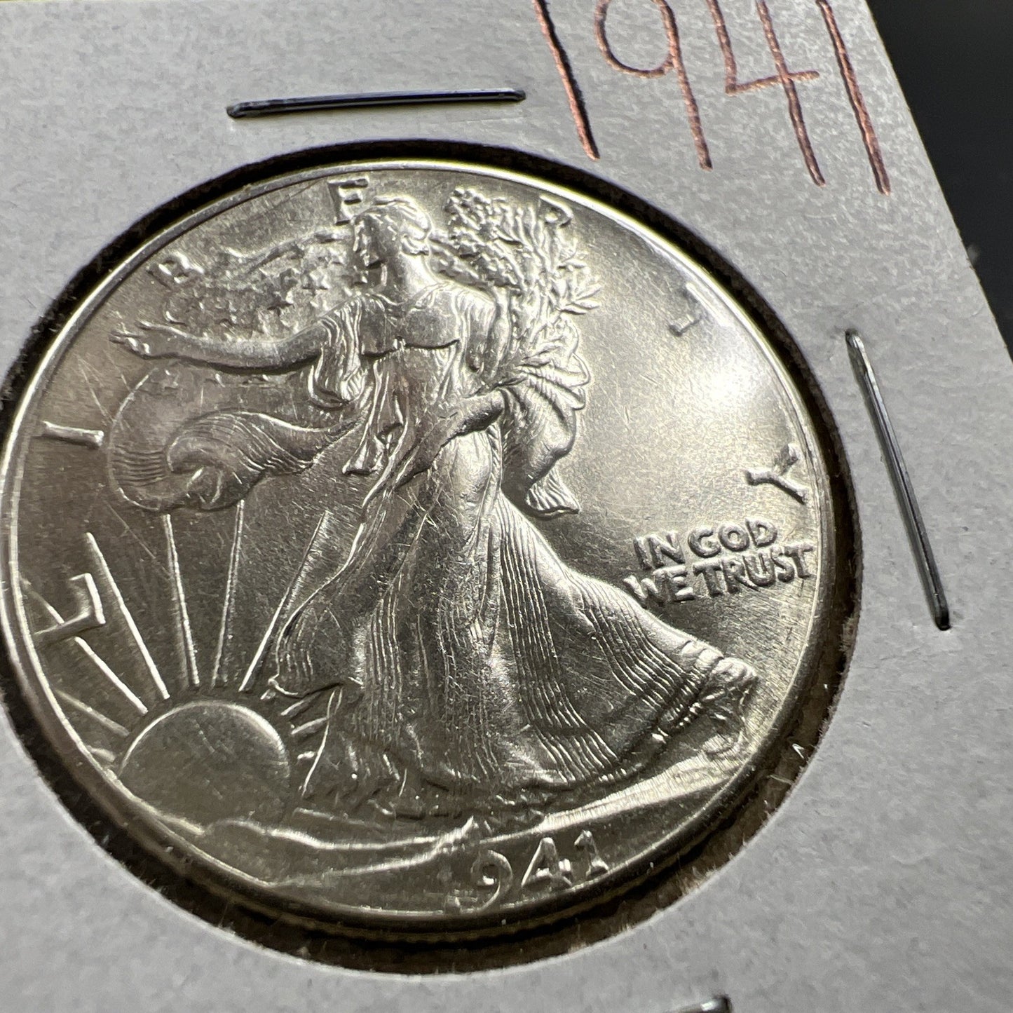 1941 P 50c Walking Liberty Silver Half Dollar UNC Details