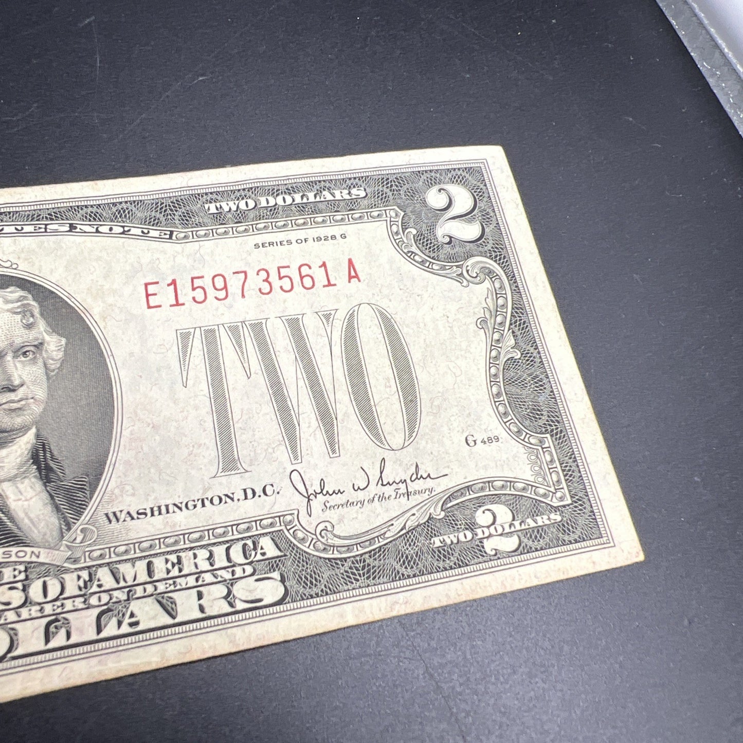1928 G $2 Two Dollar Legal Tender Red Seal Notes VF Very Fine Circulated # 561