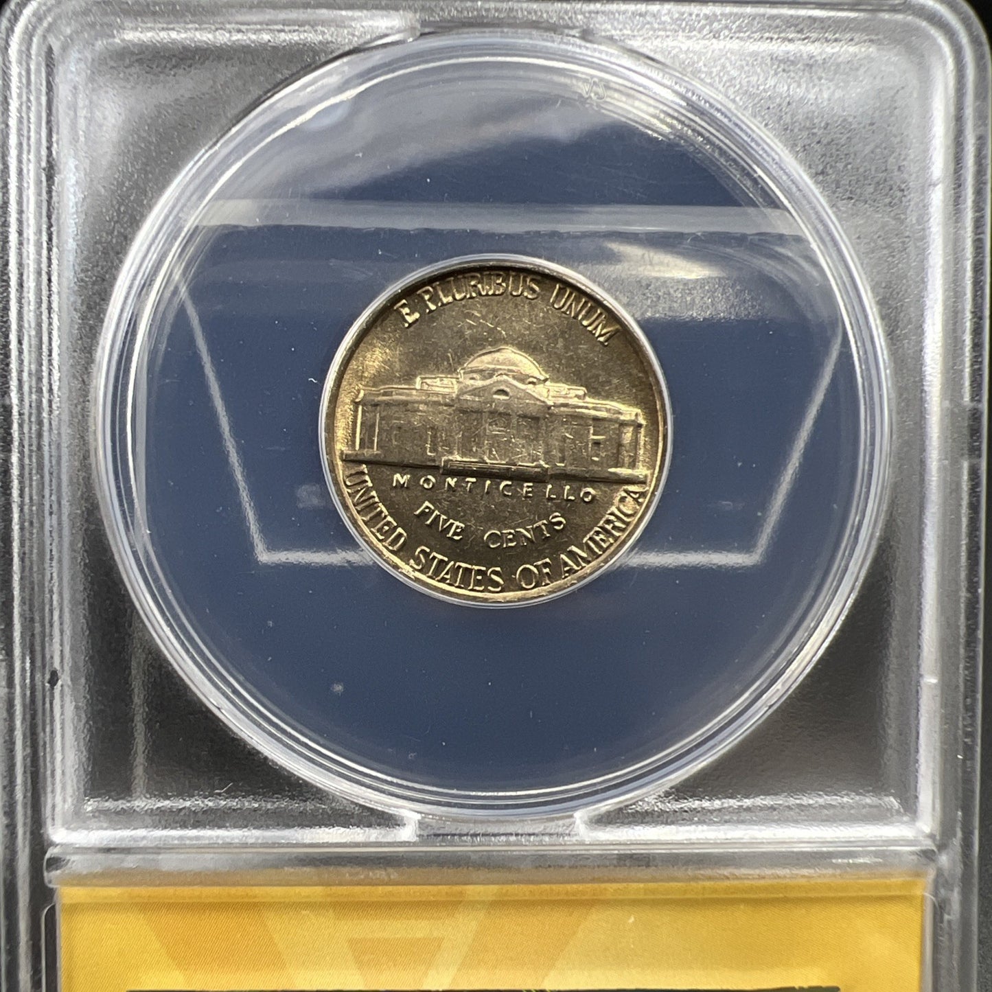 1942 5c Jefferson 5c Nickel Coin DDO Double Die Obverse FS-102 ANACS MS64