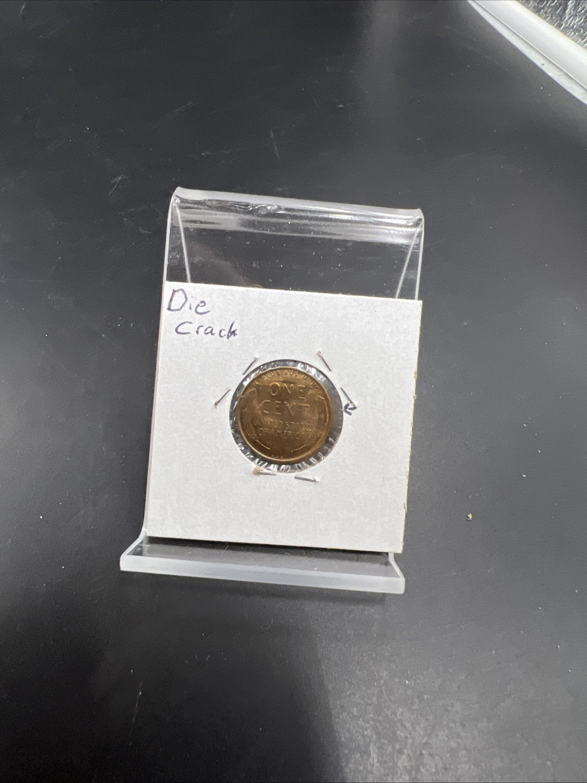 1909 P VDC 1c Lincoln Wheat Cent Penny Coin BU Unc RB Red Brown Laminated Error