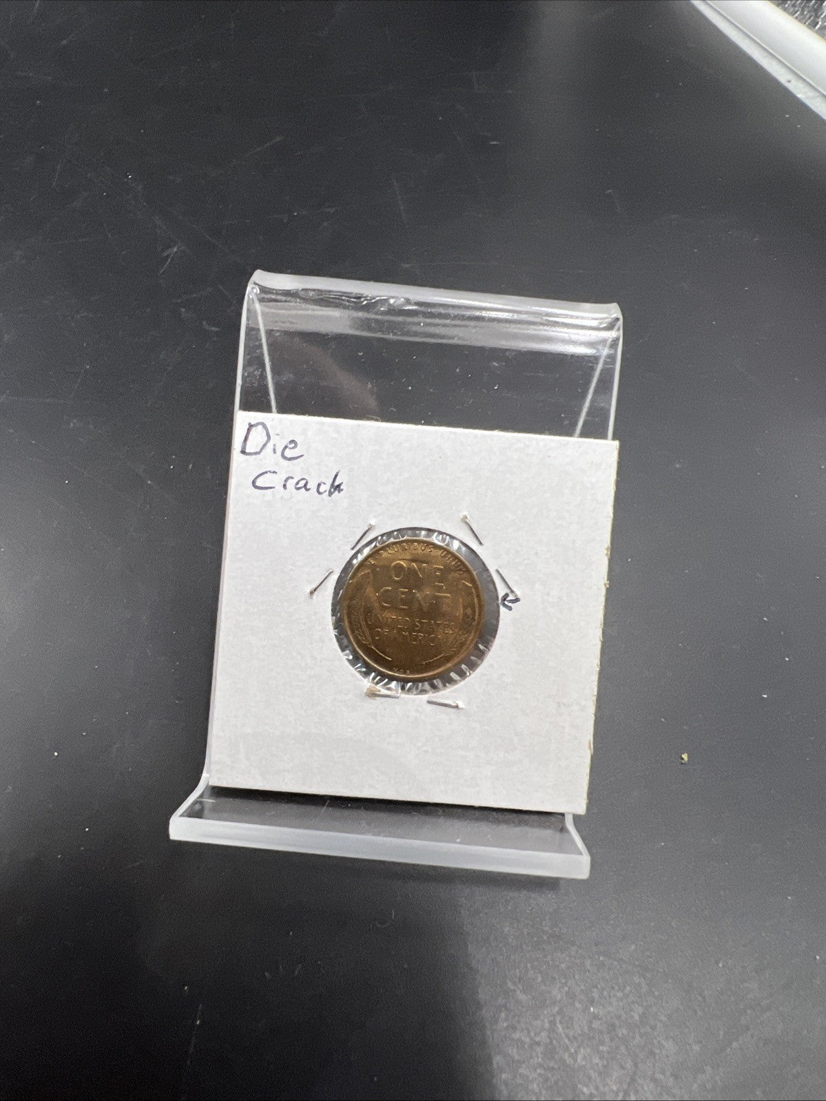 1909 P VDC 1c Lincoln Wheat Cent Penny Coin BU Unc RB Red Brown Laminated Error