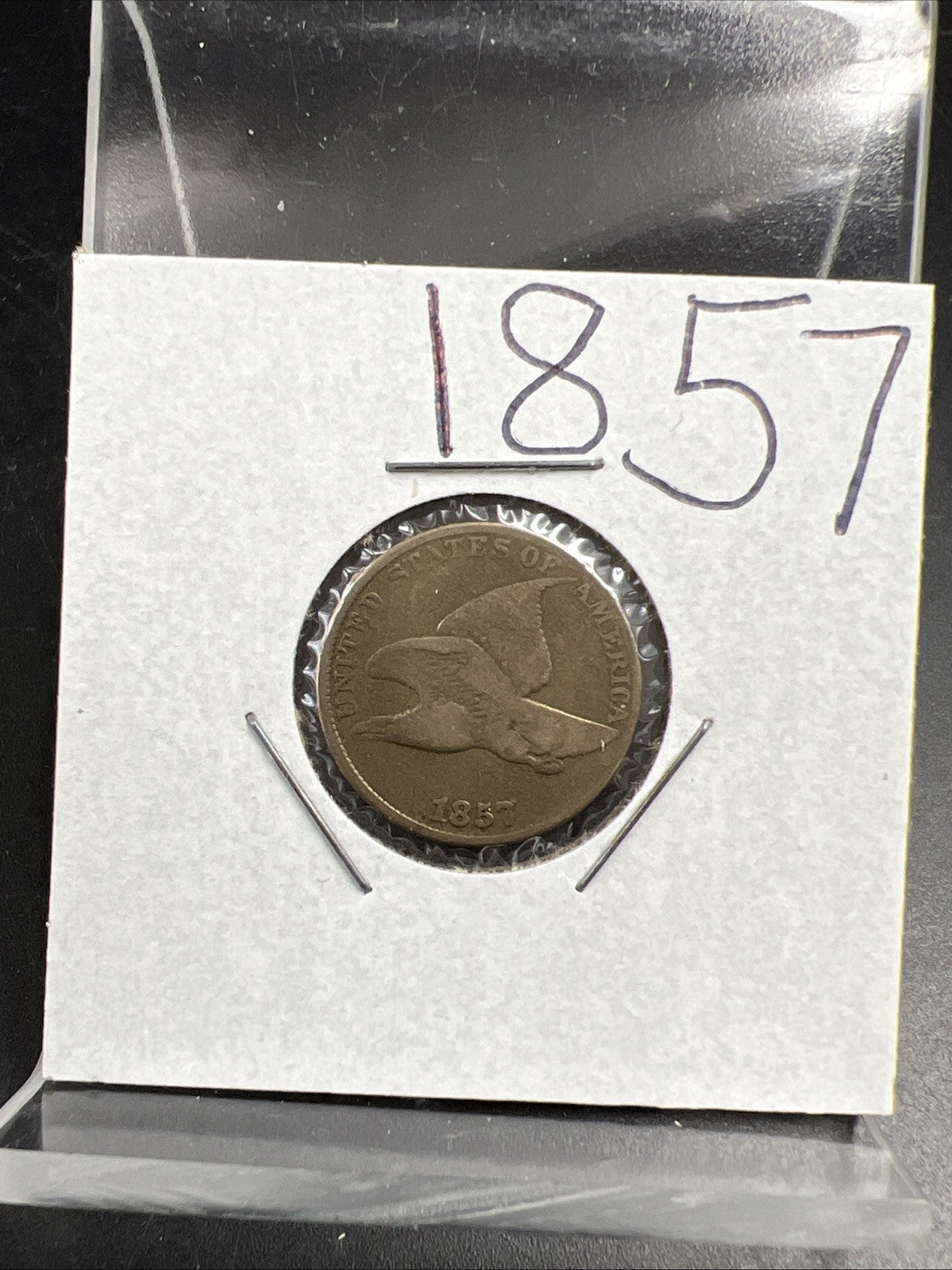 1857 Flying Eagle Cent Penny Coin Choice VG Very Good Circ SKU#A