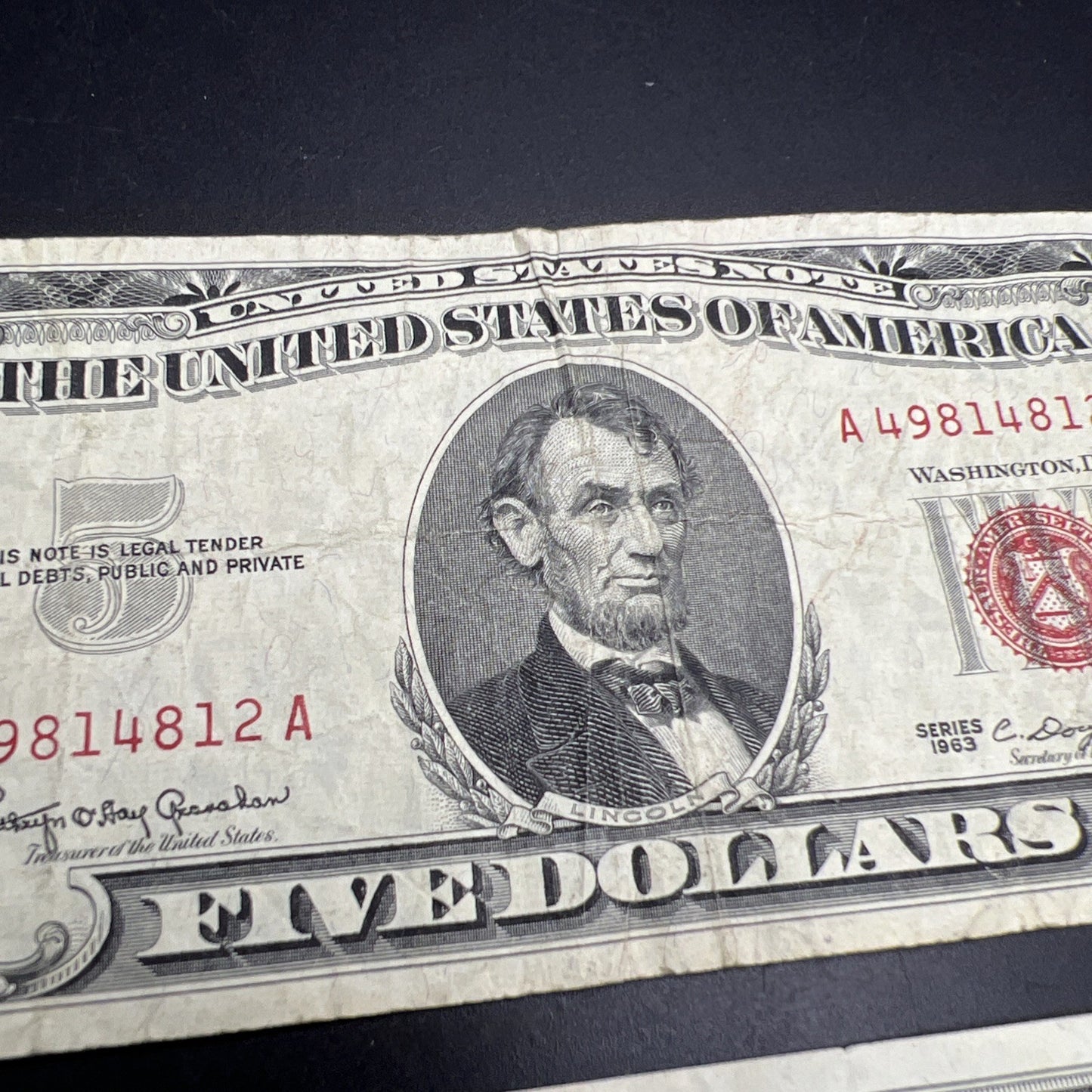 2 Note United States Legal Tender Red Seal Set 1963 $2 & $5 Bills Very Circ #326