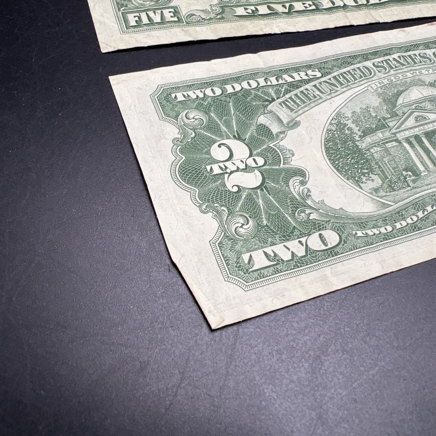 2 Note United States Legal Tender Red Seal Set 1963 $2 & $5 Bills Very Circ #326