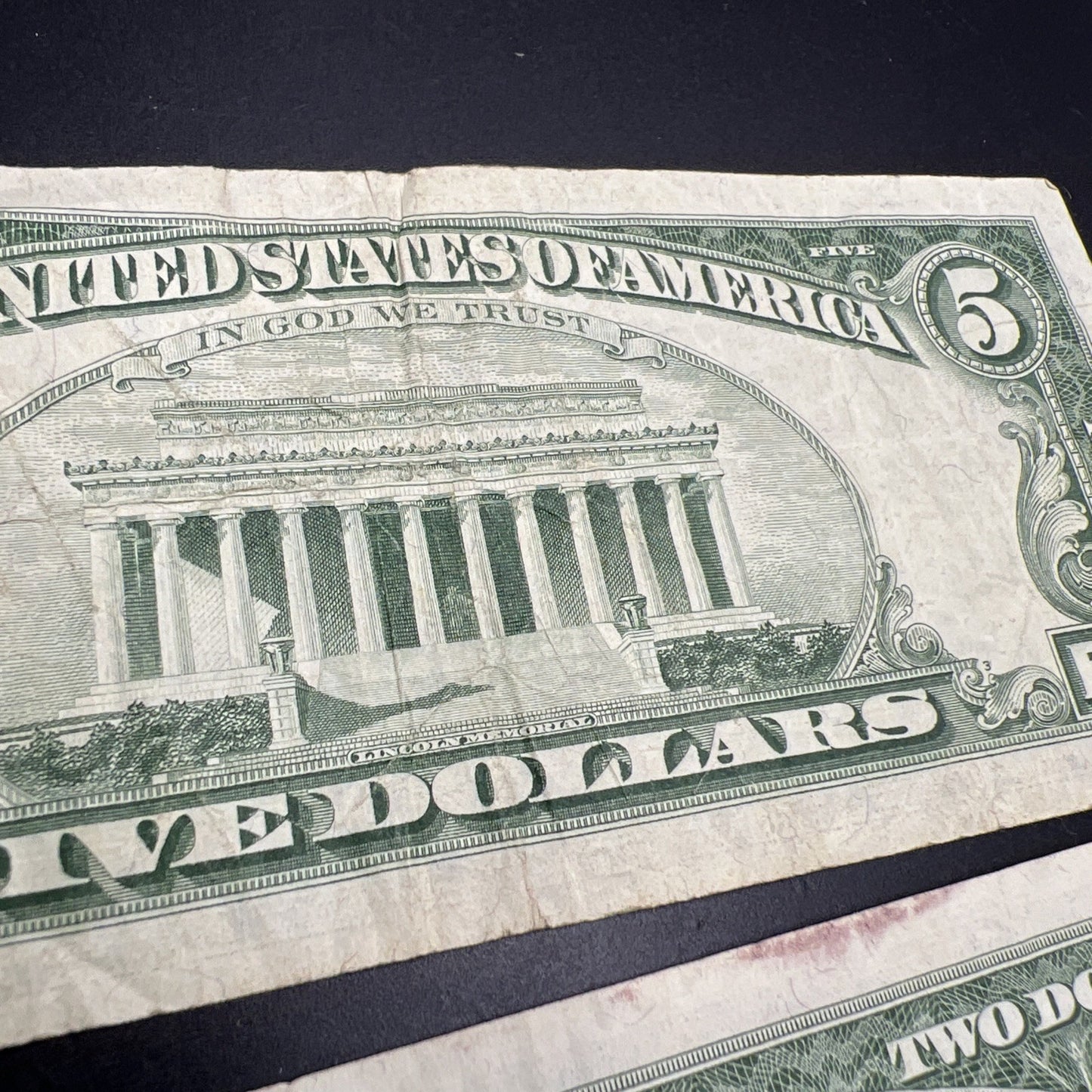 2 Note United States Legal Tender Red Seal Set 1963 $2 & $5 Bills Very Circ #326