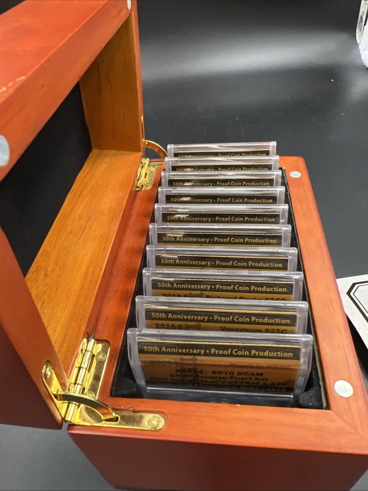 10 Coin 2018 S Silver Reverse US Proof Set PF70 RP70 ANACS Certified w/ Box