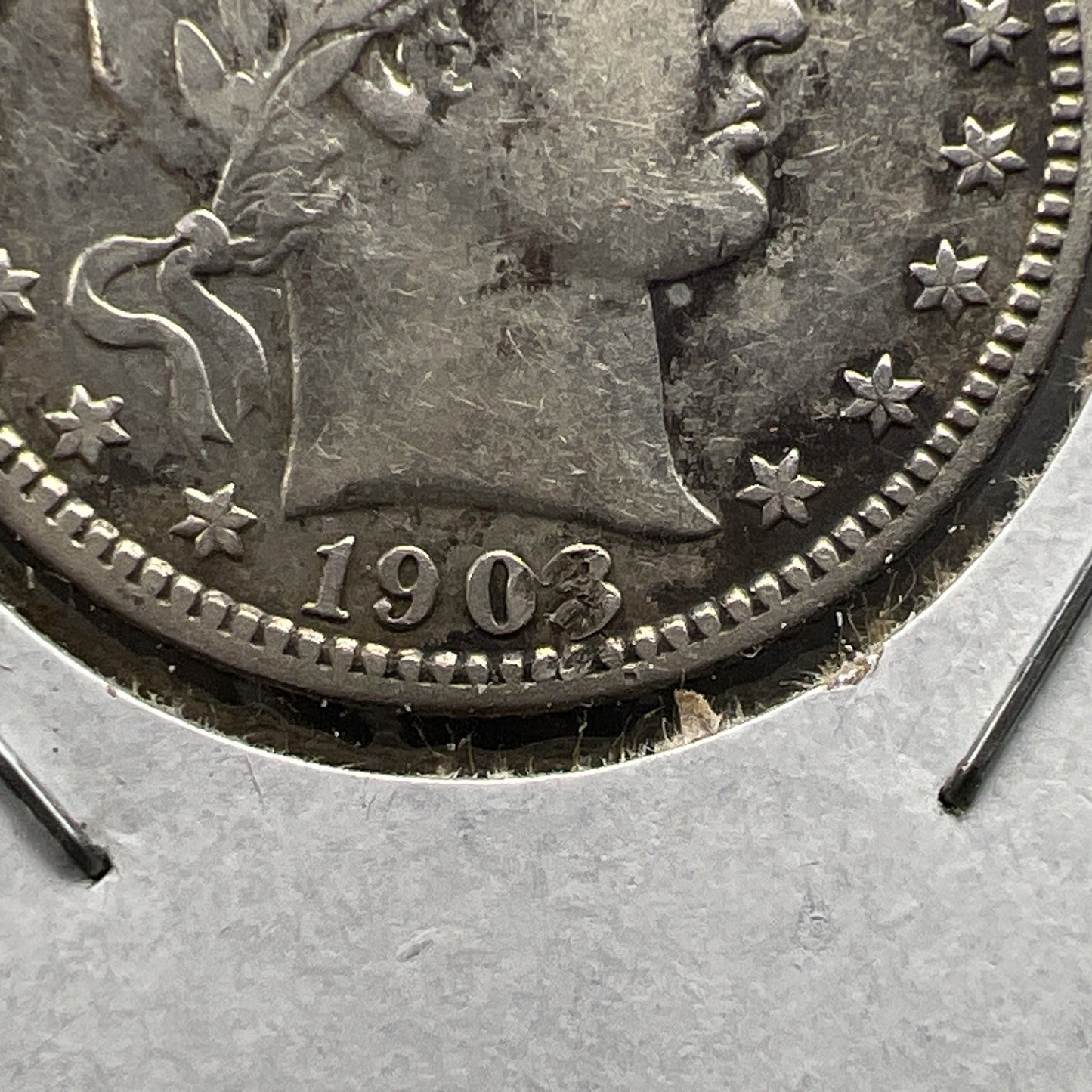 1903 P Barber Silver Quarter Coin Choice VF Very Fine Circ