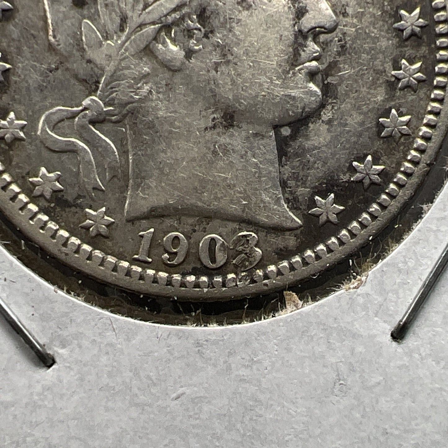 1903 P Barber Silver Quarter Coin Choice VF Very Fine Circ