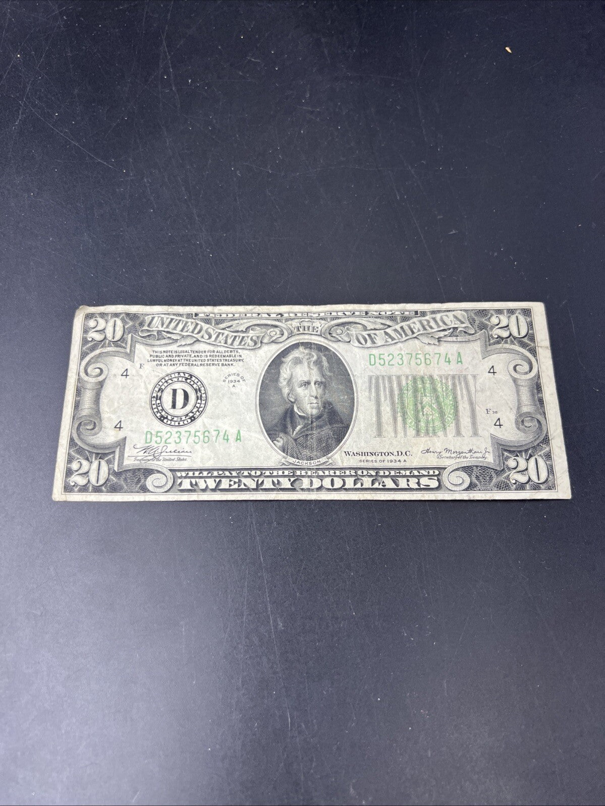1934 A $20 Cleveland District FRN Federal Reserve Note Fine Circulated