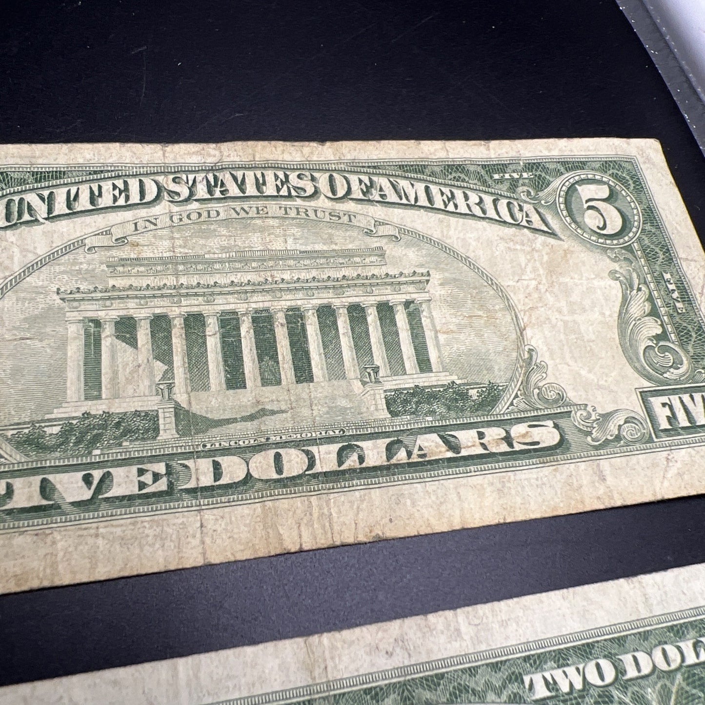 2 Note United States Legal Tender Red Seal Set 1963 $2 & $5 Bills Very Circ #558
