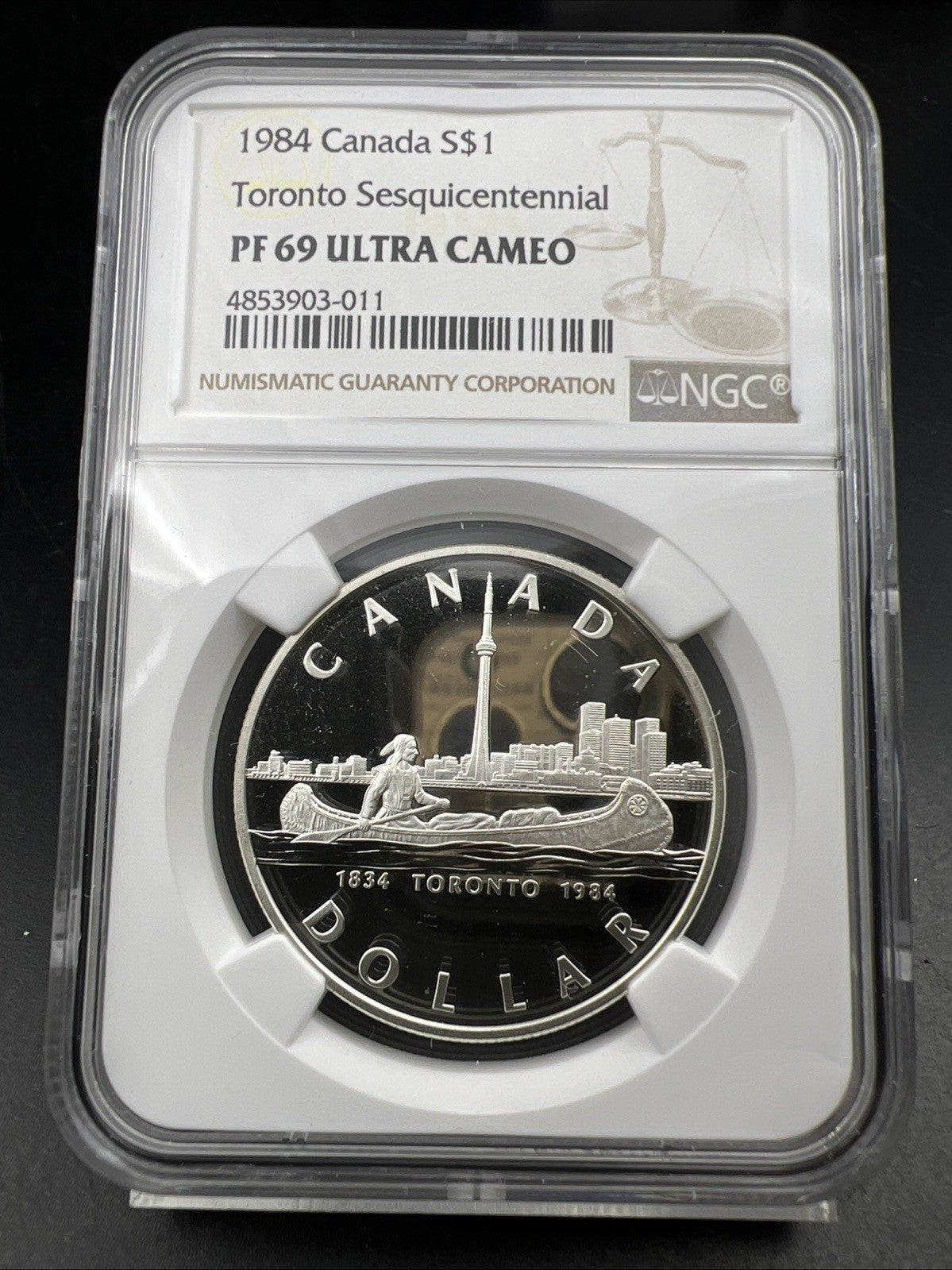 1984 Canada Toronto Sesquicentennial Silver Dollar Coin PF69 UCAM NGC Proof