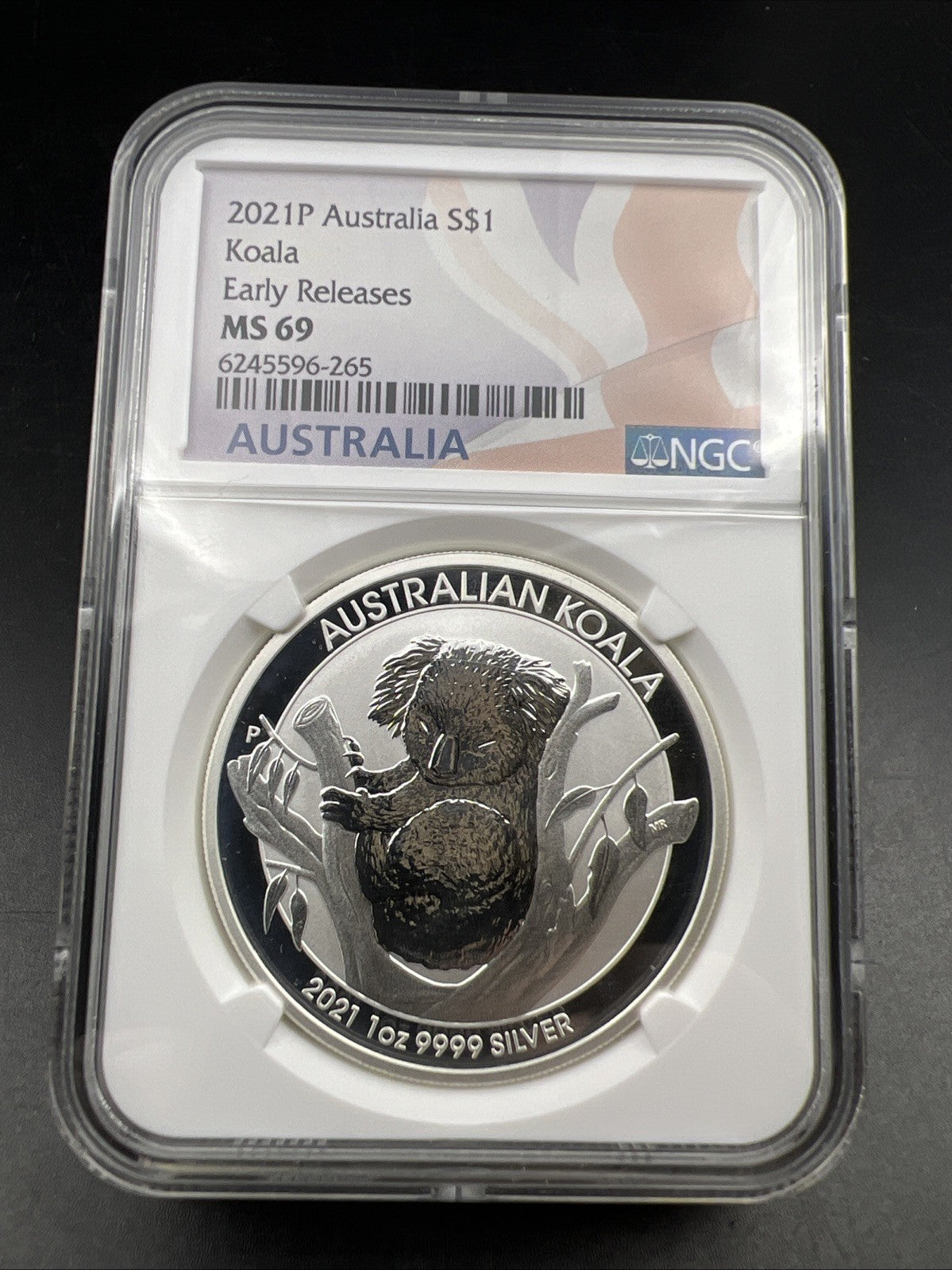 2021 Perth Mint 1 oz Silver Koala Coin NGC MS69 Gem UNC Certified #265
