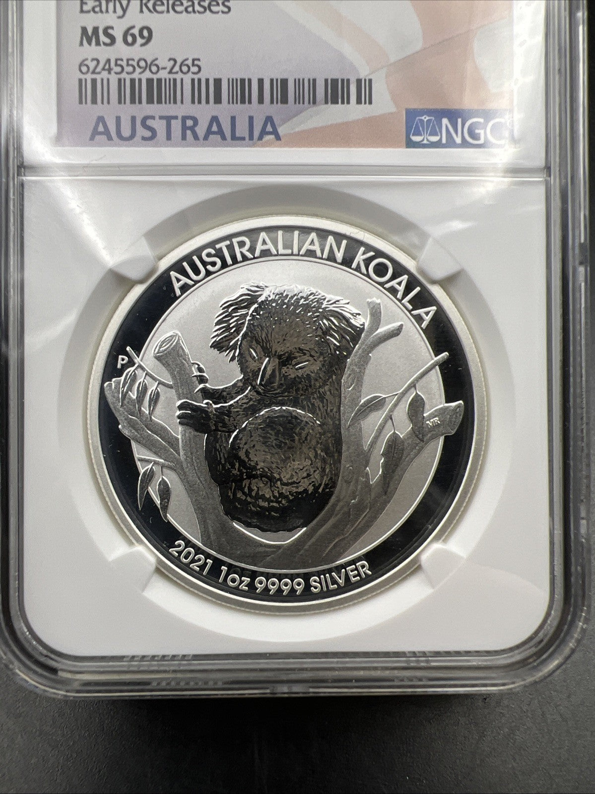 2021 Perth Mint 1 oz Silver Koala Coin NGC MS69 Gem UNC Certified #265