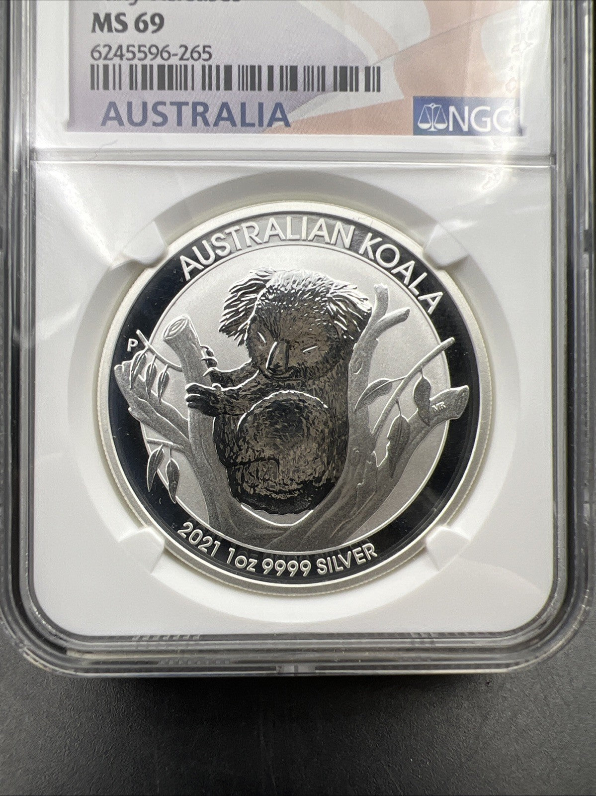 2021 Perth Mint 1 oz Silver Koala Coin NGC MS69 Gem UNC Certified #265