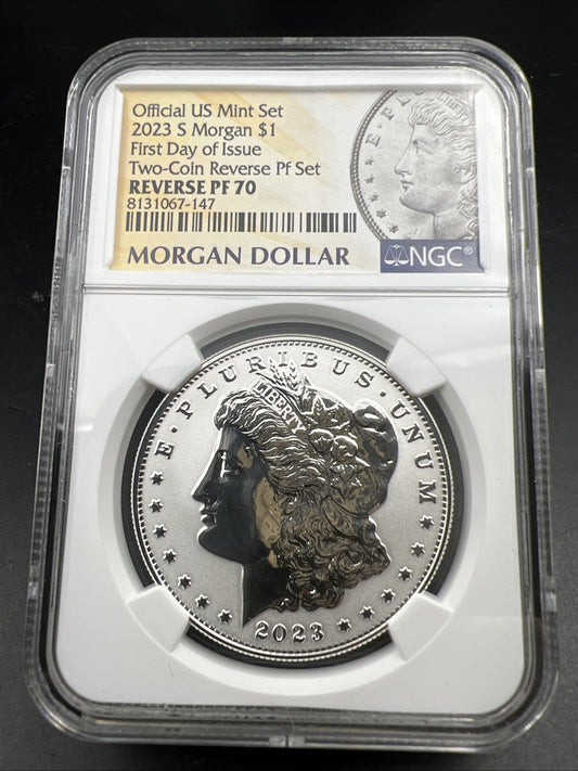2023 S Morgan Silver Dollar Coin Reverse Proof NGC PF70 FDOI First day of Issue
