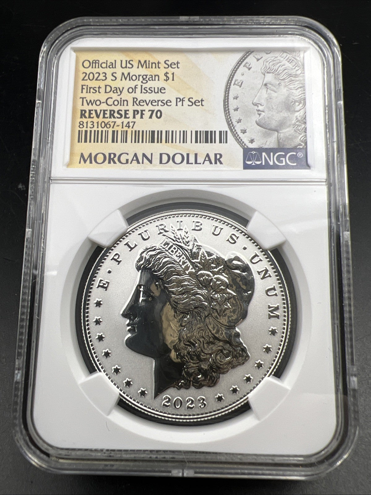 2023 S Morgan Silver Dollar Coin Reverse Proof NGC PF70 FDOI First day of Issue