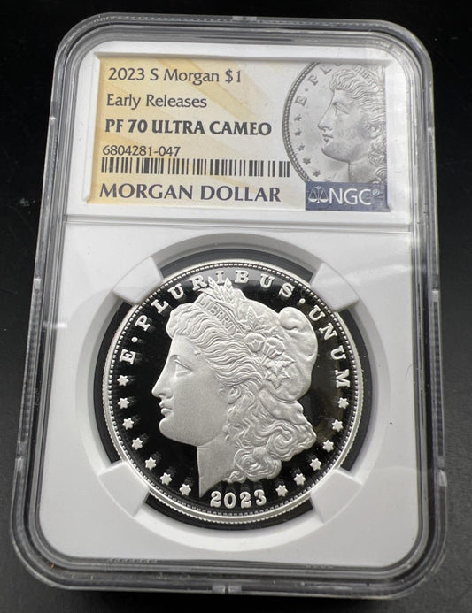 2023 S Morgan Silver Dollar Coin Proof UCAM PF70 Early Releases NGC #047