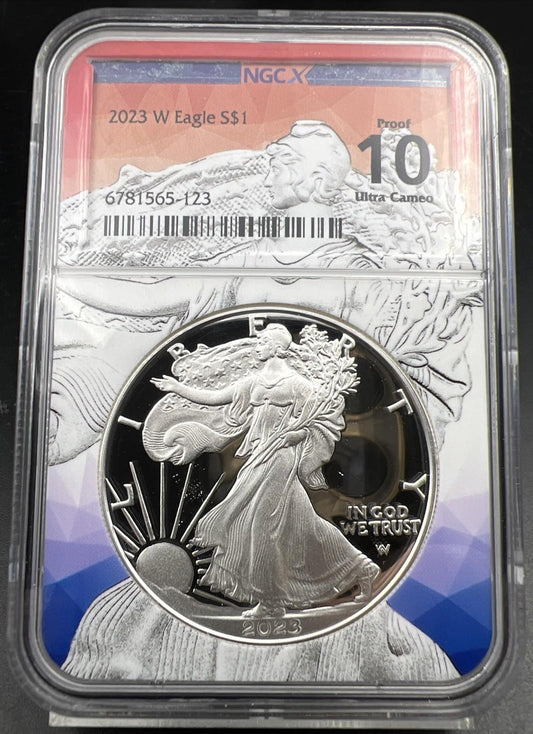 2023 1 oz ASE American Silver Eagle Coin West Point Proof 10 NGC Certified 10/10