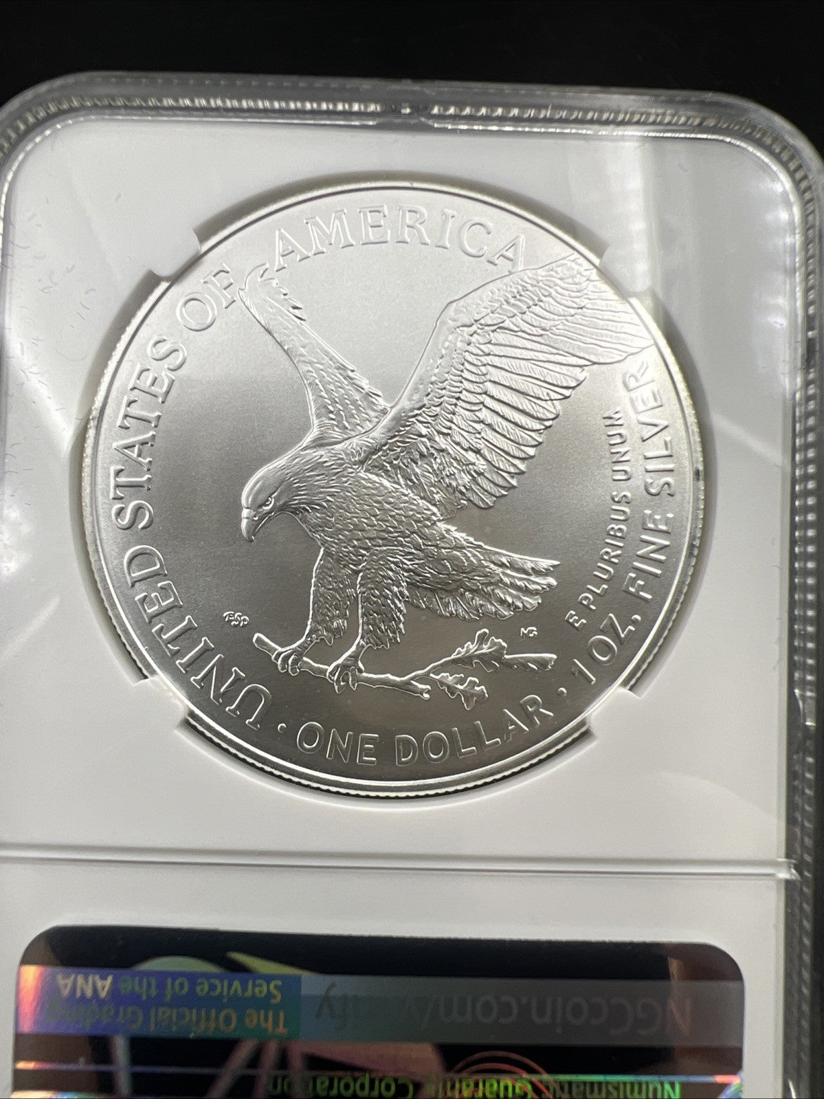 2023 1 oz ASE American Silver Eagle NGC MS70 Cracked Slab Premier Series Label