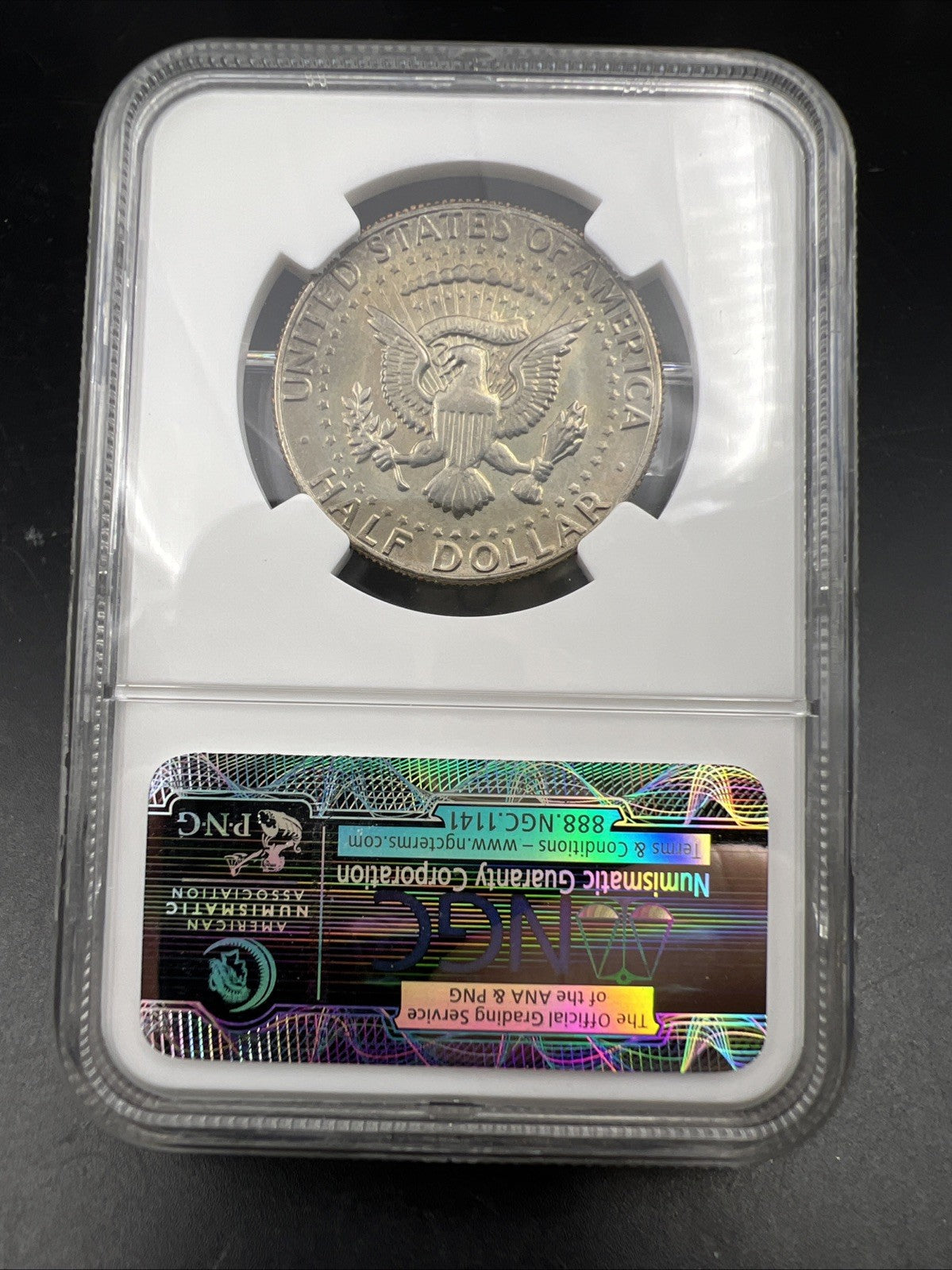 1982 P 50c Kennedy Copper Nickel Half Dollar Coin Ms64 NO FG Variety NGC