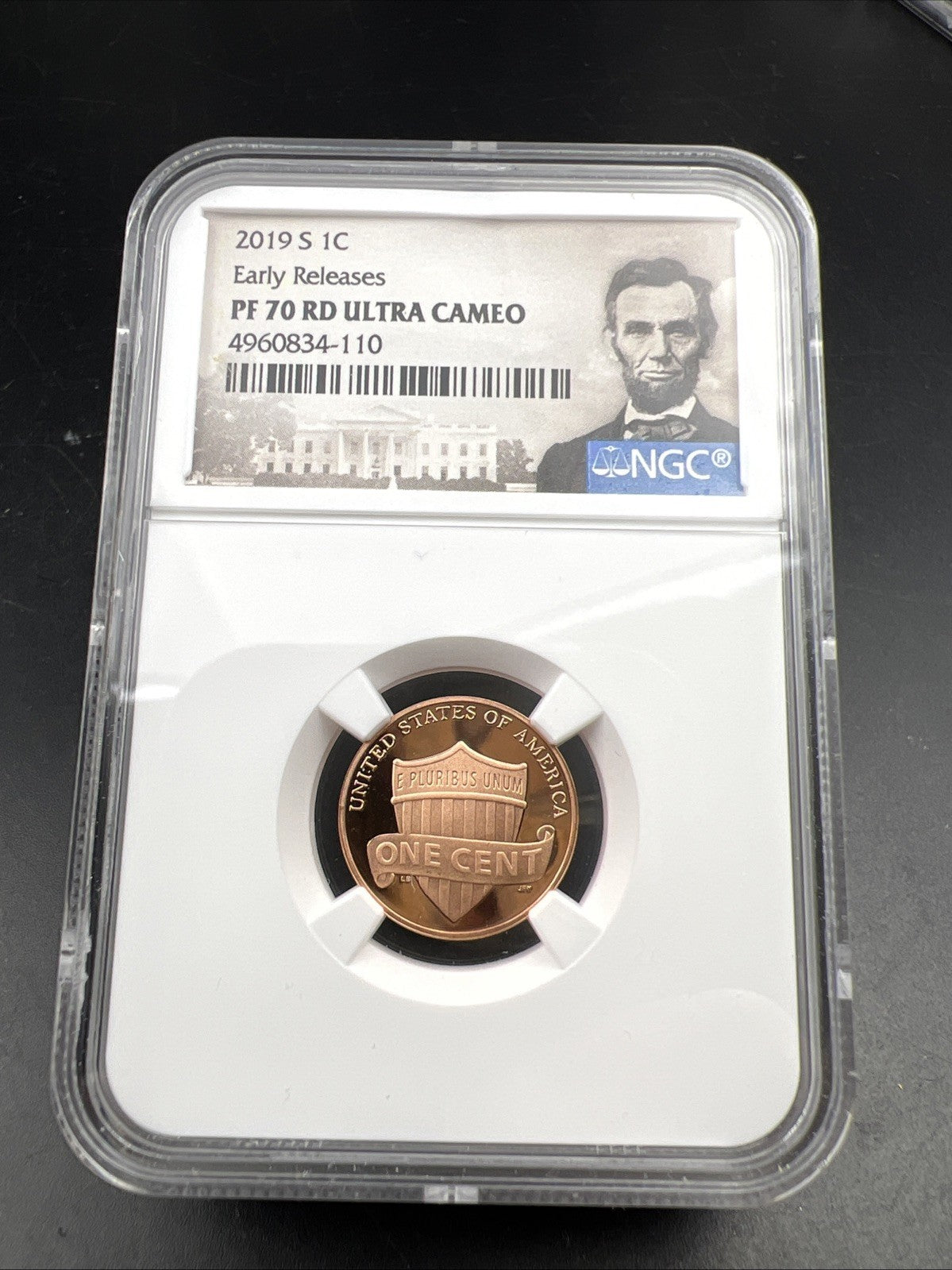2019 S 1c Lincoln Shield Cent Proof PR70 NGC UCAM RD #110