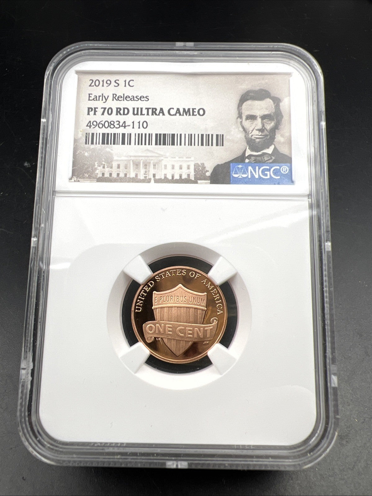 2019 S 1c Lincoln Shield Cent Proof PR70 NGC UCAM RD #110