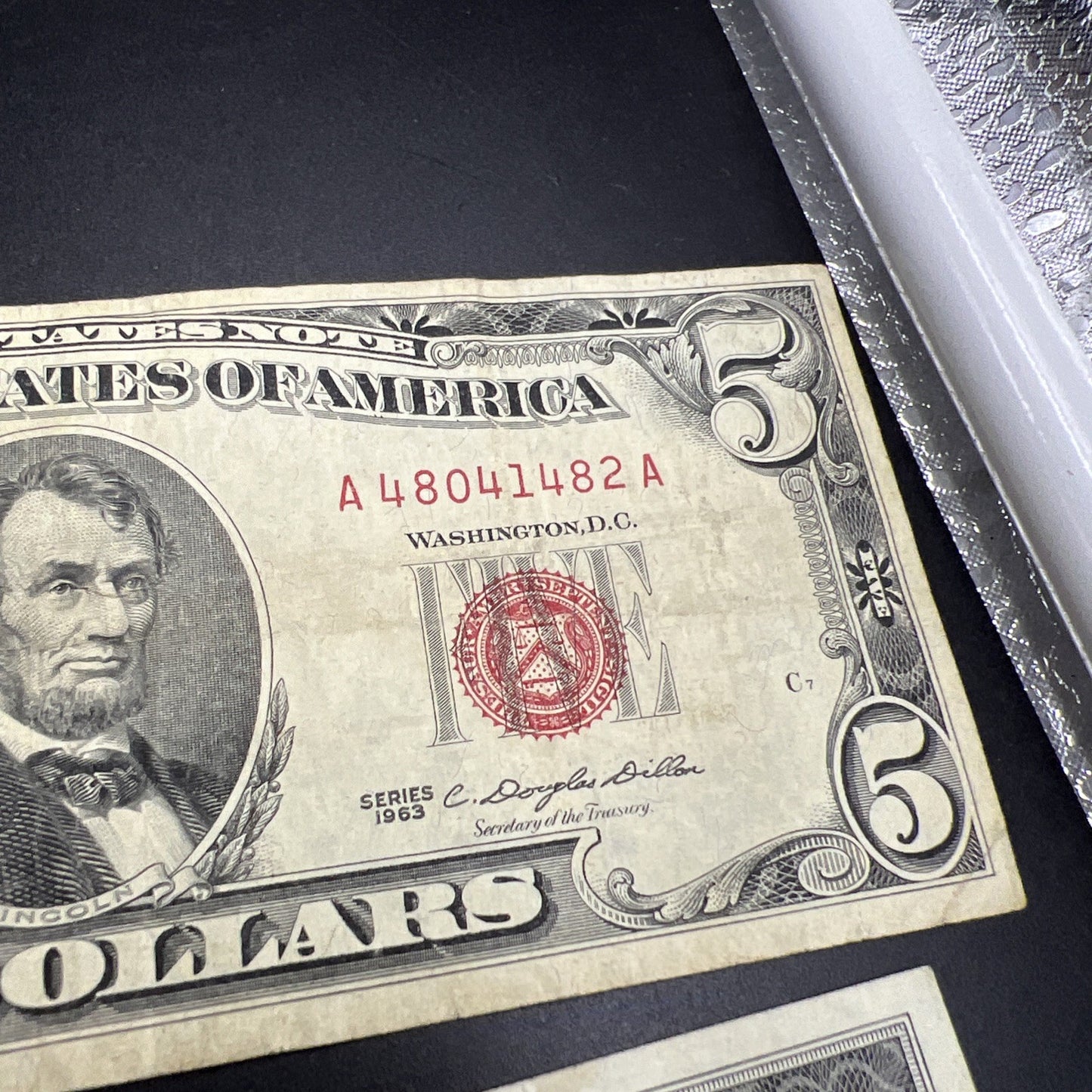 2 Note United States Legal Tender Red Seal Set 1963 $2 & $5 Bills VG Circ #199