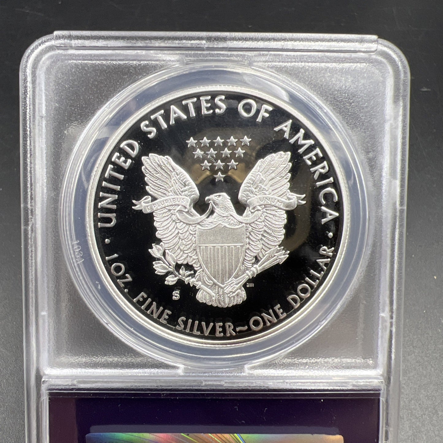 2018 S Proof American Silver Eagle Coin ANACS PR70 Denver Release Holder