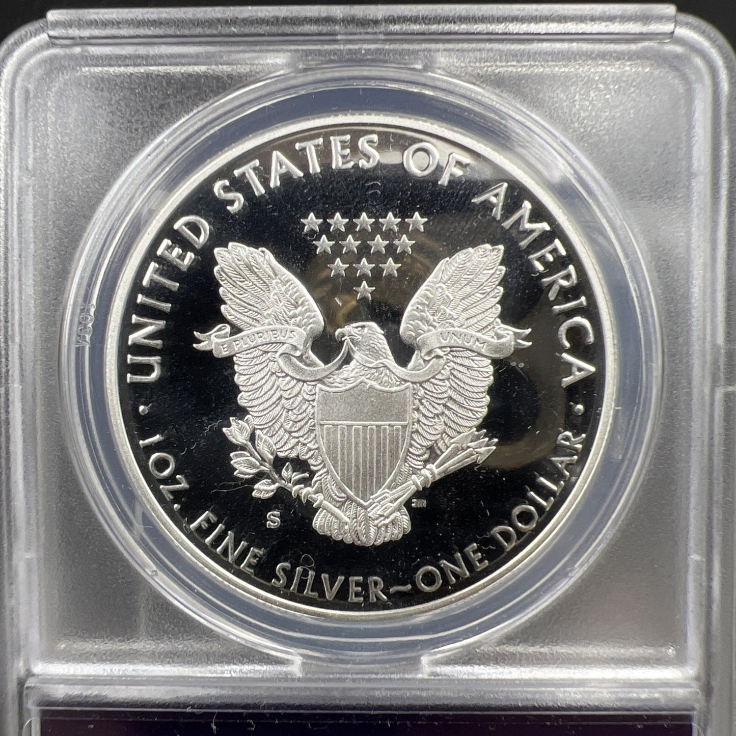 2018 S Proof American Silver Eagle Coin ANACS PR70 Philadelphia Release Holder