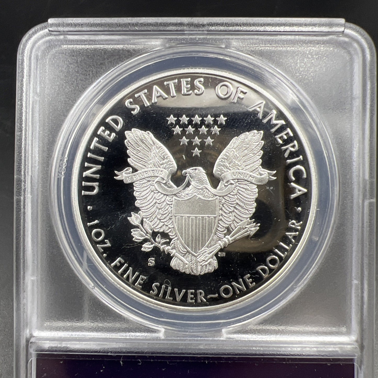 2018 S Proof American Silver Eagle Coin ANACS PR70 Philadelphia Release Holder
