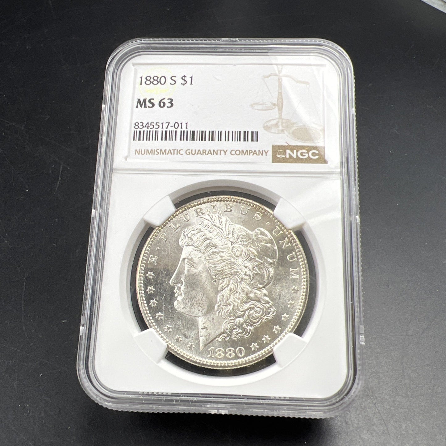 1880 S $1 Morgan Dollar Coin NGC MS62 VAM 84 Doubled Date Variety Coin Large S