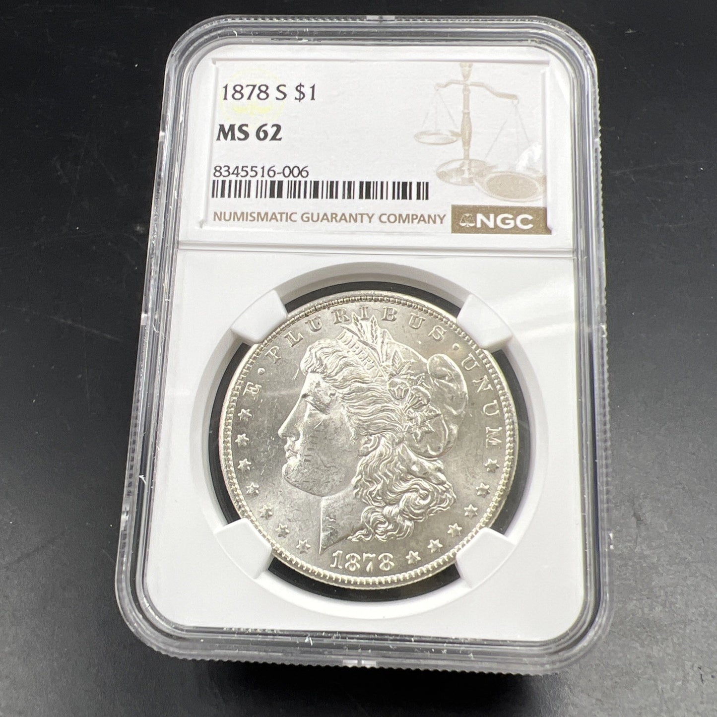1878 S $1 Morgan Silver Dollar Coin VAM 6 DDO Double Die Hot 50 Vam MS62 NGC