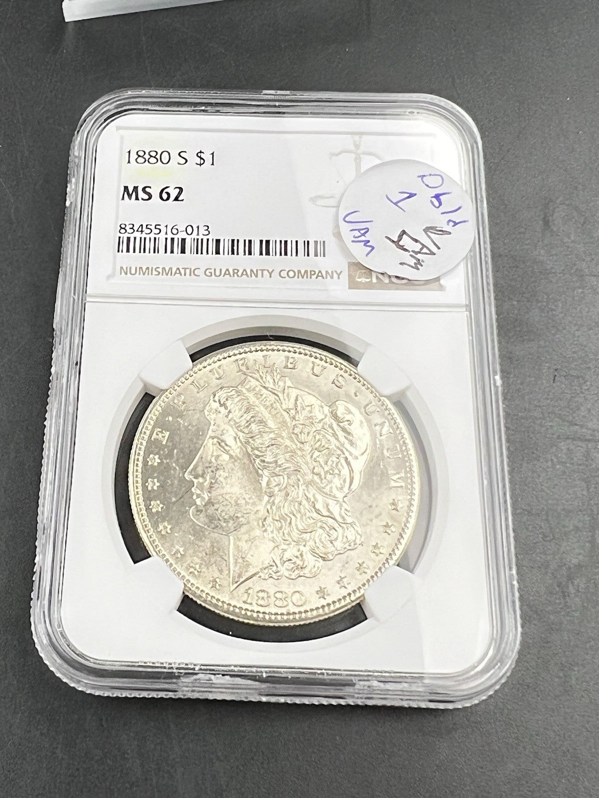 1880 S $1 Morgan Dollar Coin NGC MS62 VAM 6 Doubled Date Variety Coin Medium S